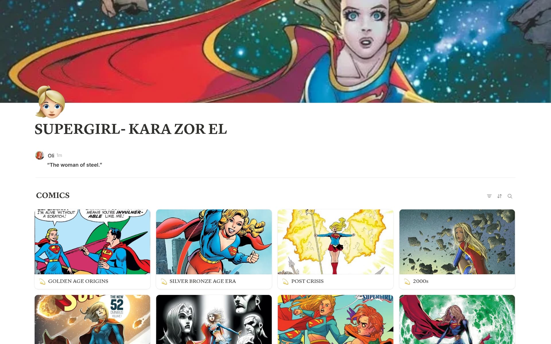 Uma prévia do modelo para SUPERGIRL-KARA ZOR-EL