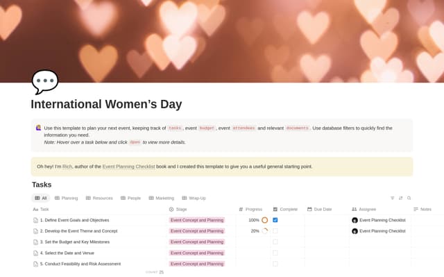 International Womens Day Planning Checklist preview