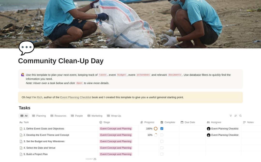 Community Clean-Up Day Planning Checklist preview
