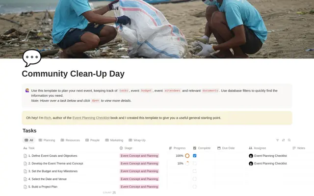 Community Clean-Up Day Planning Checklist preview