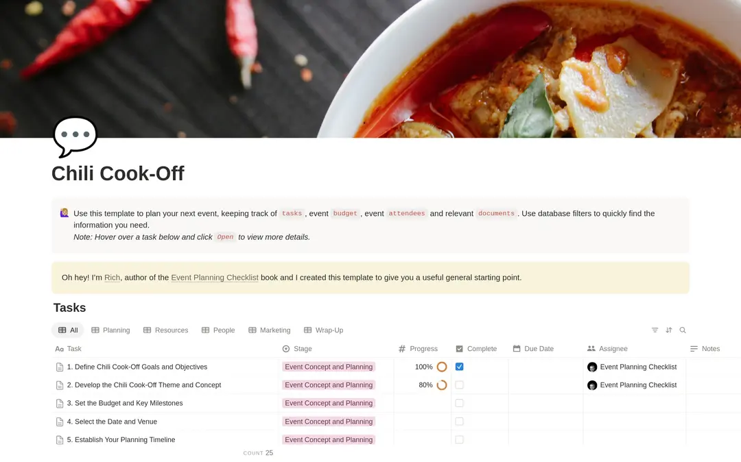 Chili Cook-Off Planning Checklist preview
