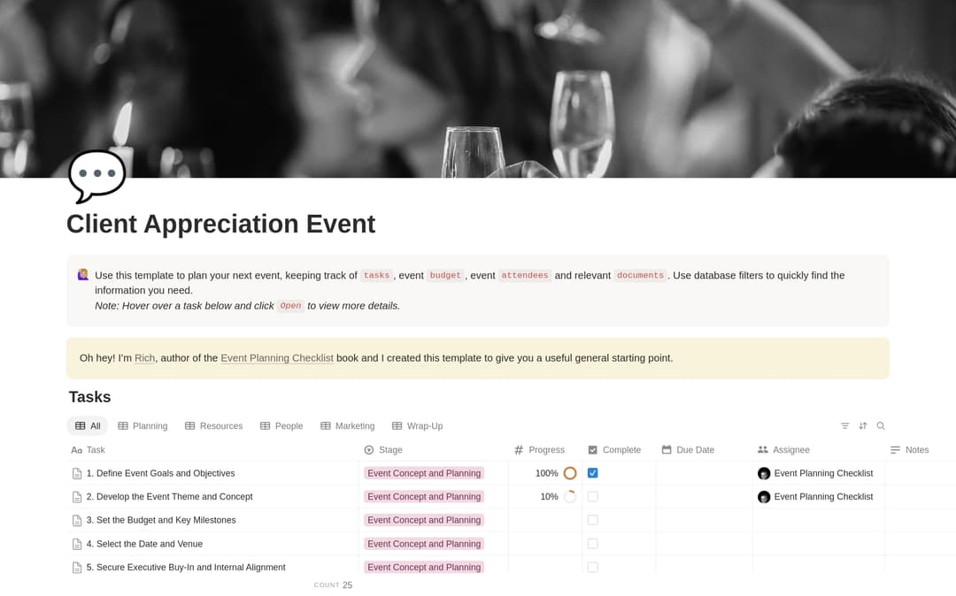 Client Appreciation Event Planning Checklist preview