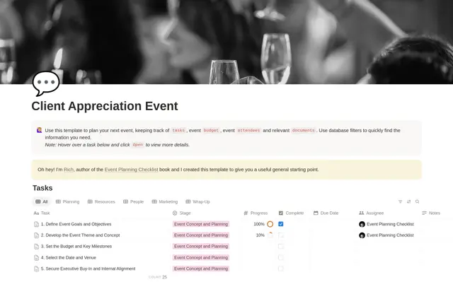 Client Appreciation Event Planning Checklist preview