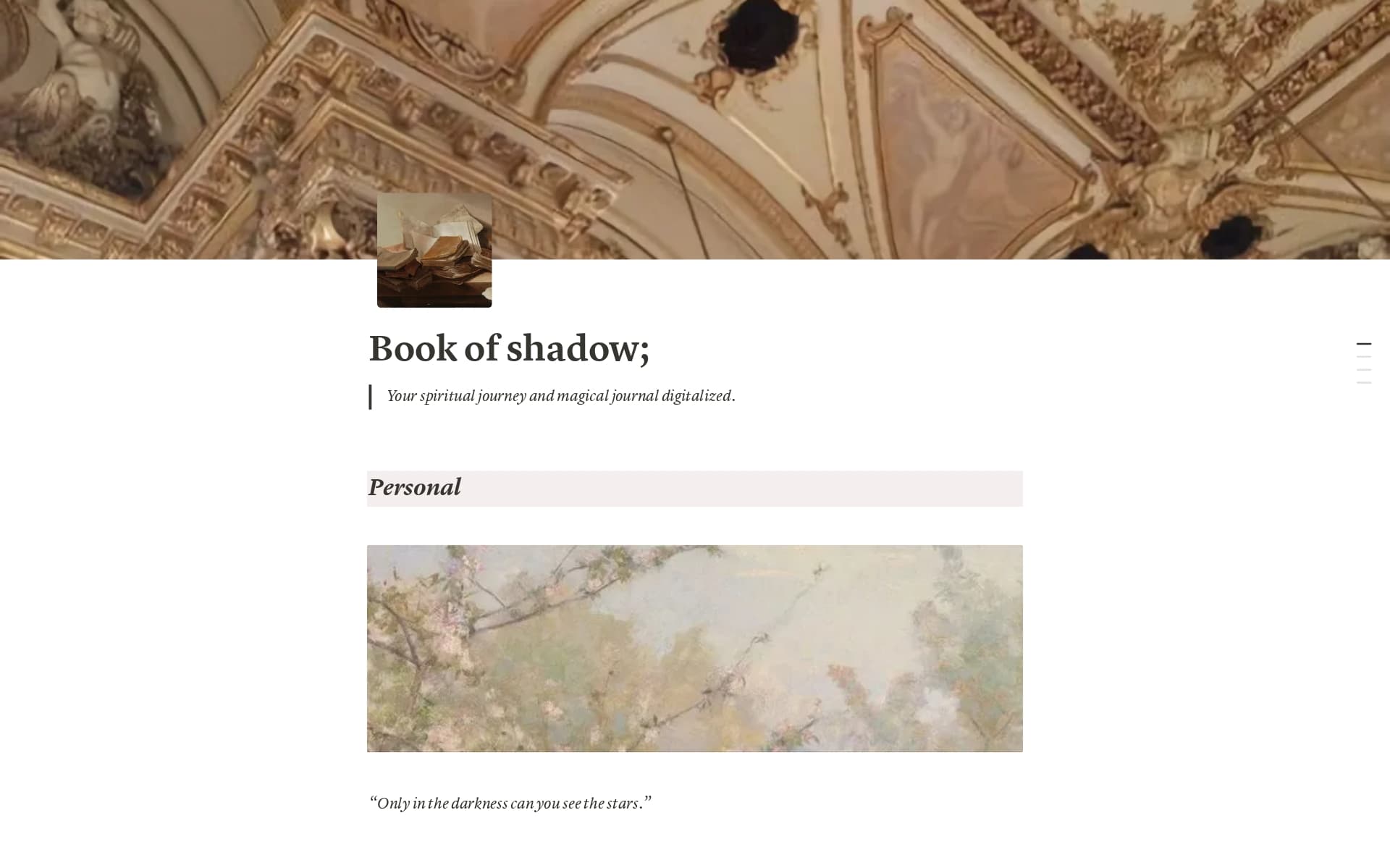 Book of Shadows Template by linttreen | Notion Marketplace