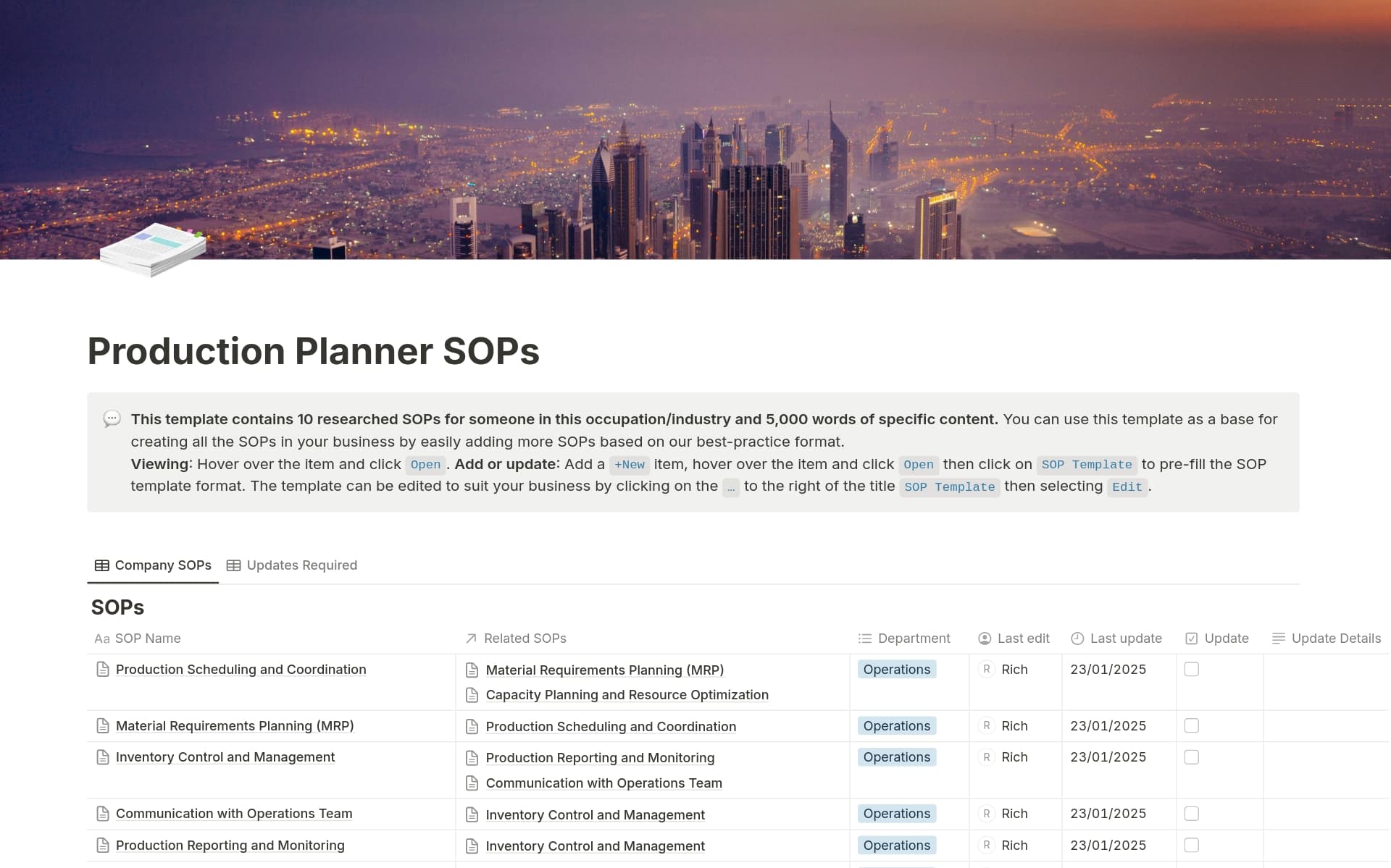 Do you need to create SOPs but don't know where to start? Buy our expertly crafted set of 10 essential SOPs - 5,000 words of best-practice procedures - in Notion format and save yourself over 10 hours of research, writing, and formatting.
