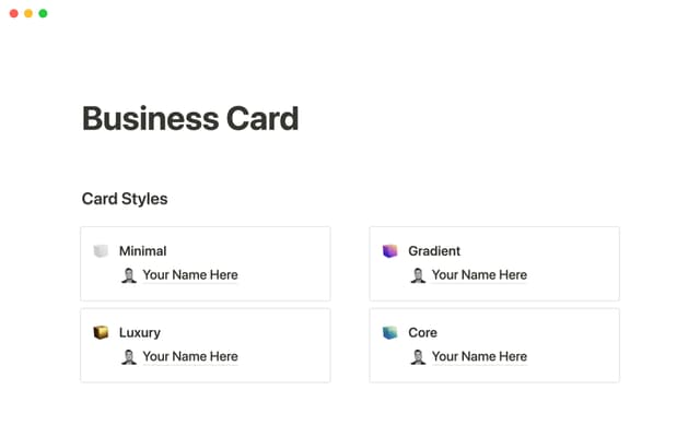 Business card