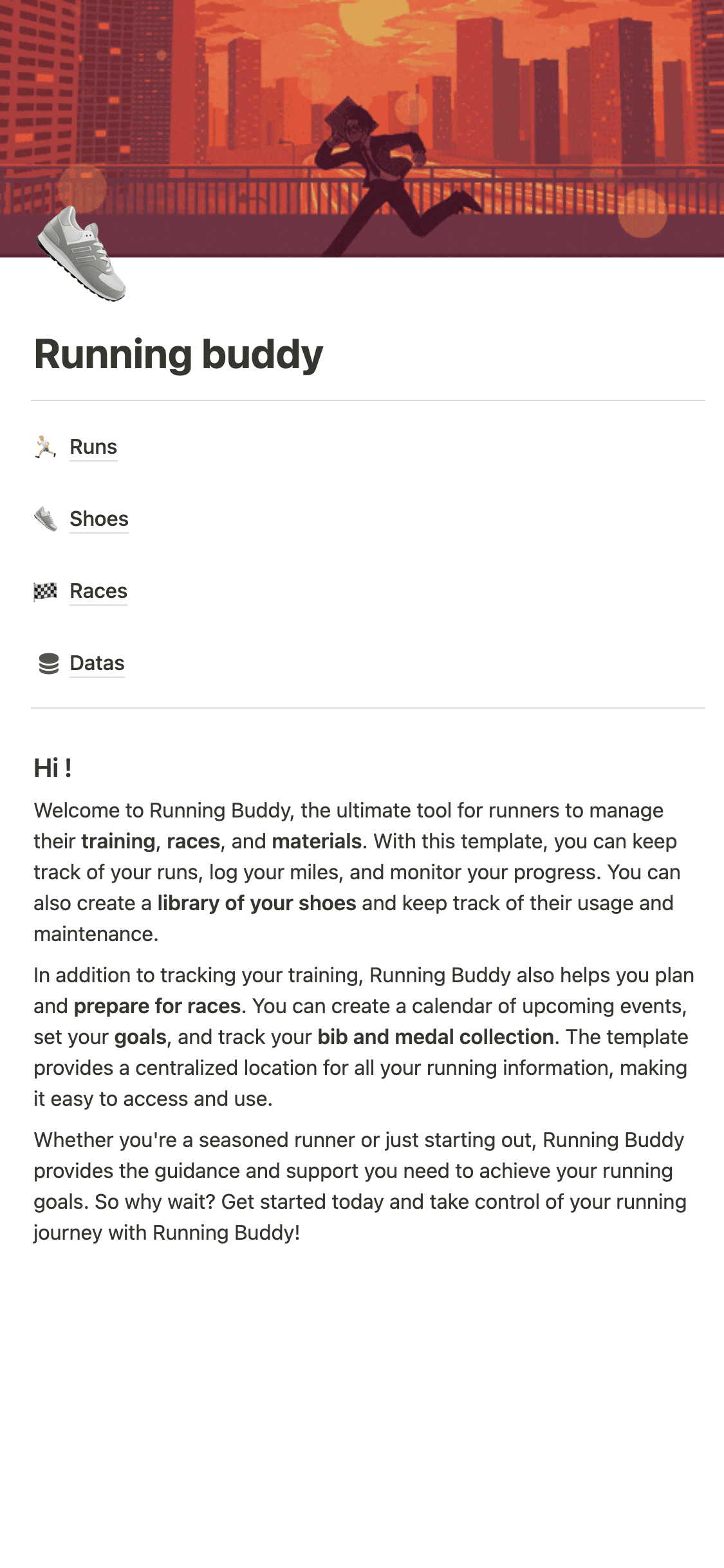 A screenshot of Notion's mobile app