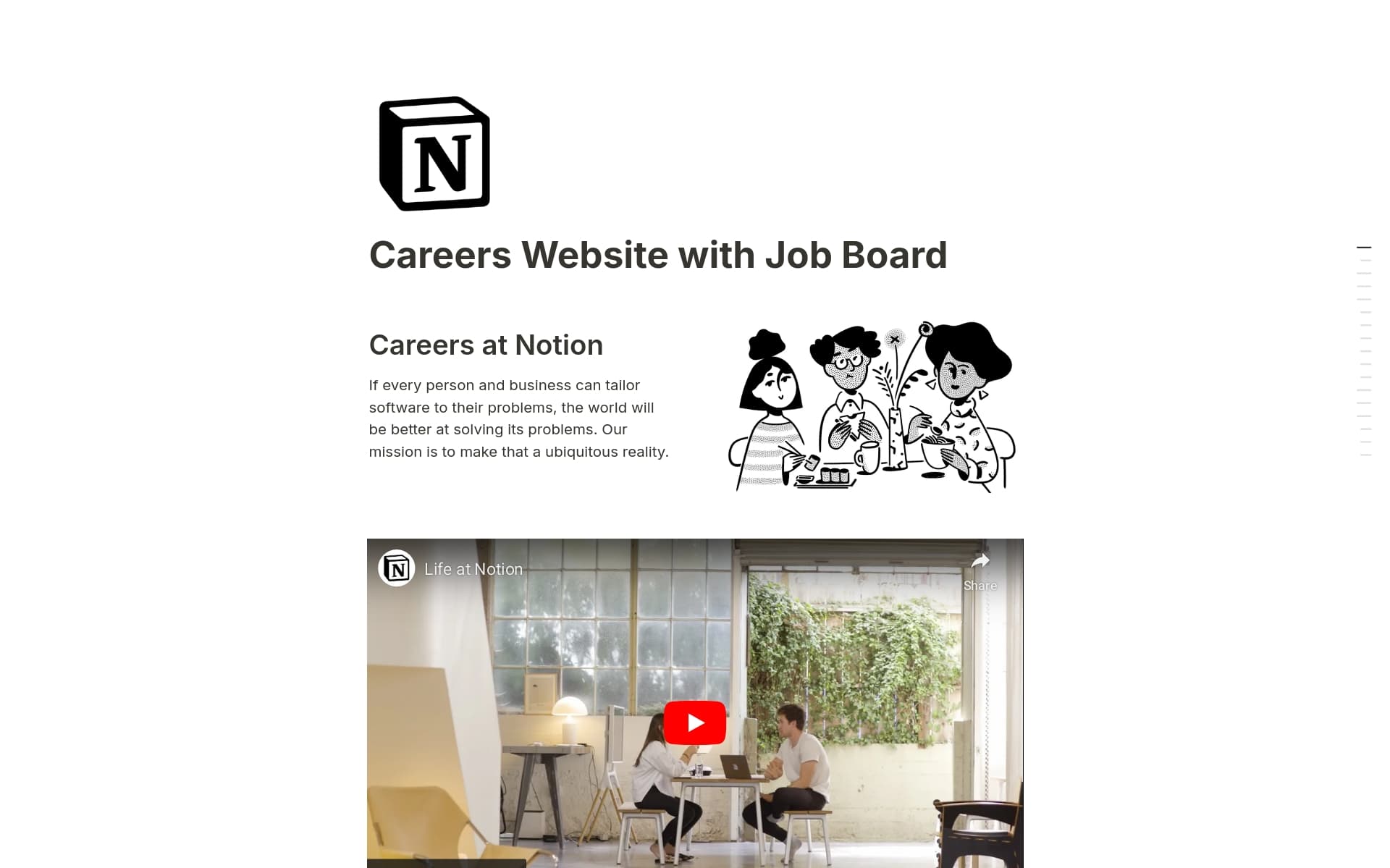 A template preview for Careers Website with Job Board