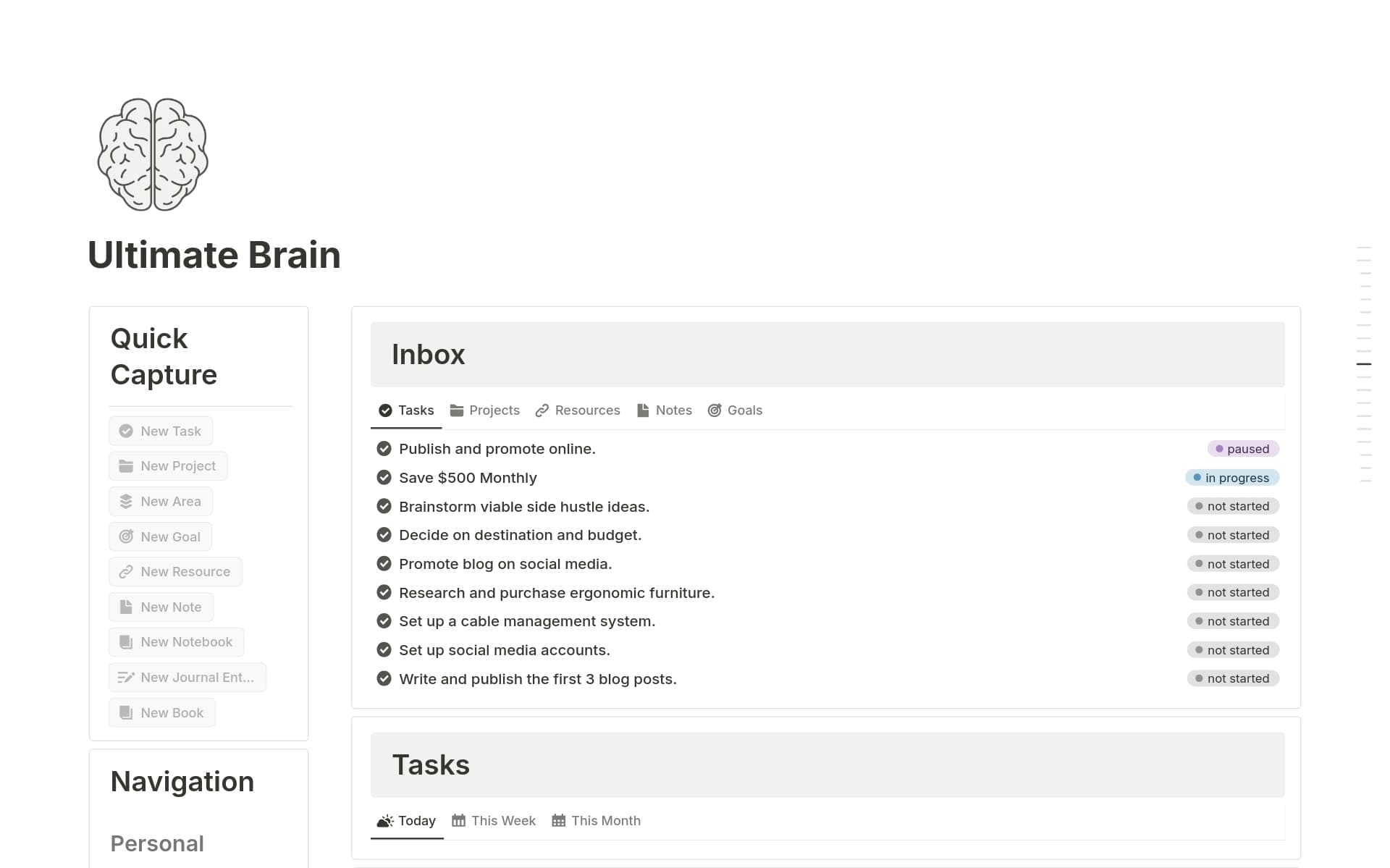 Ultimate Brain Template by Menphiine | Notion Marketplace