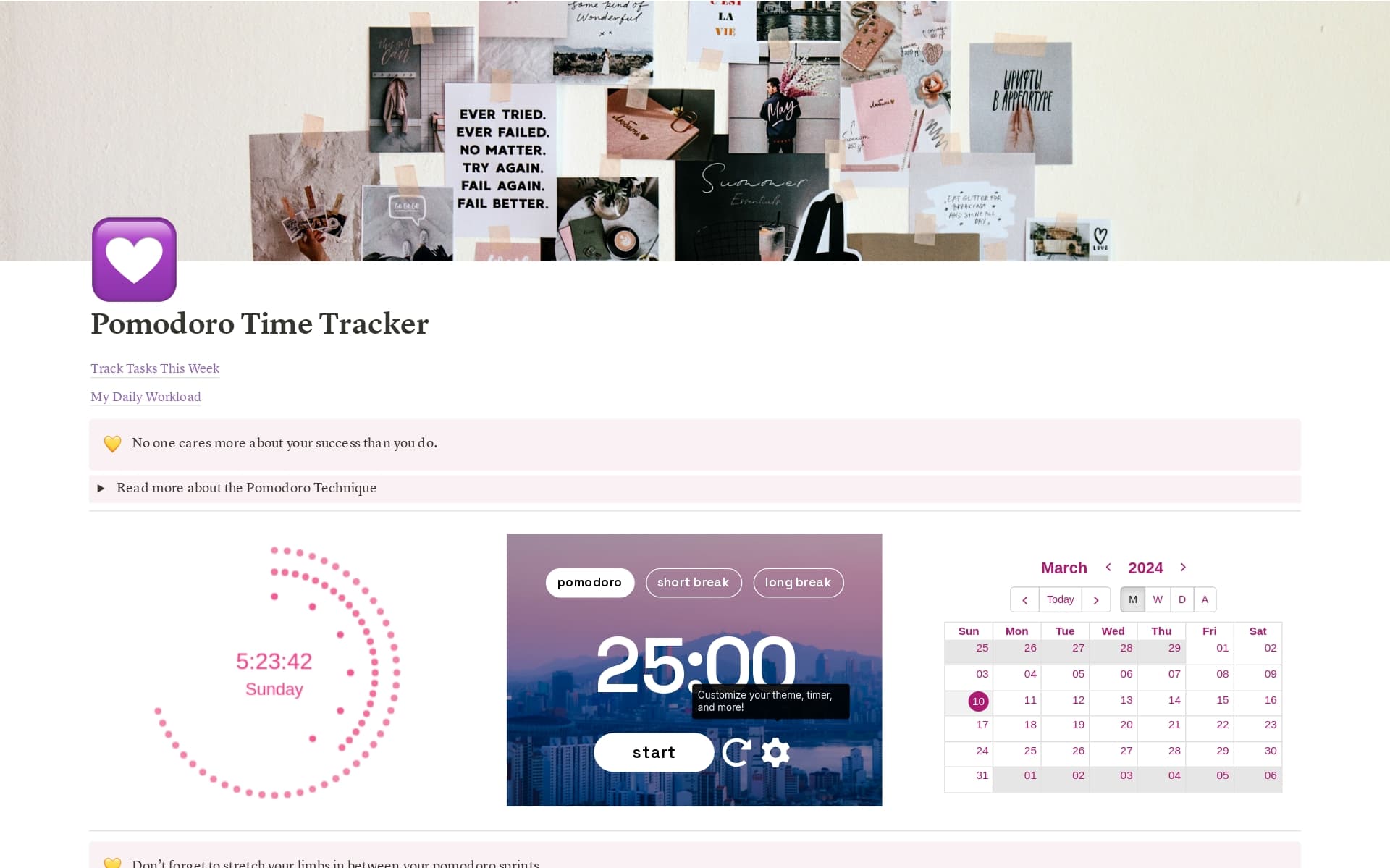 Unlock the full potential of productivity and achieve your goals with the Pomodoro Technique - the ultimate time management tool. Don't let distractions hold you back any longer, take control of your focus and start getting things done!
