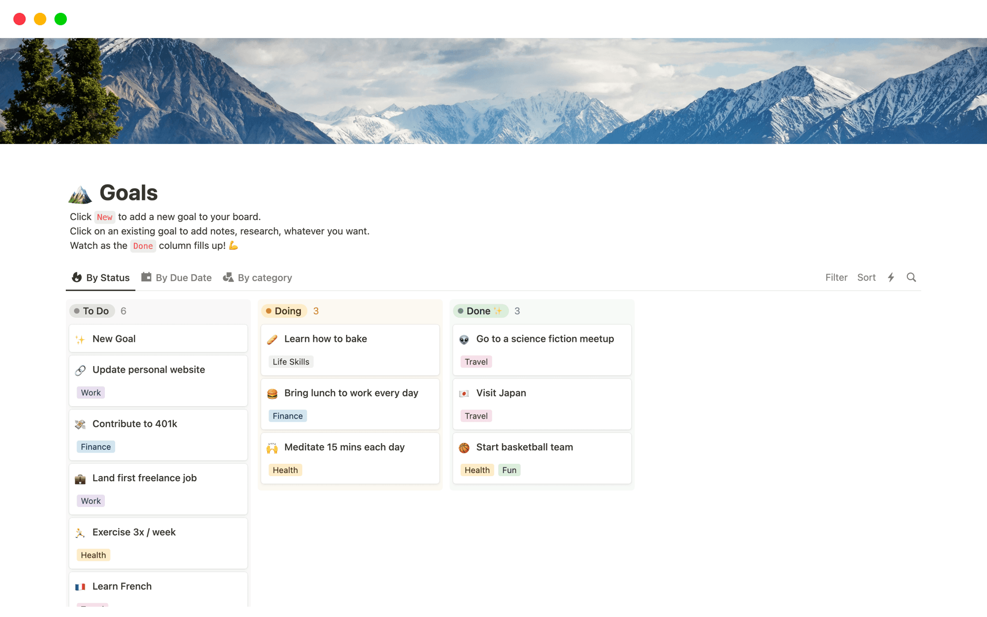 Get clear on your goals, plan your milestones and track your progress.