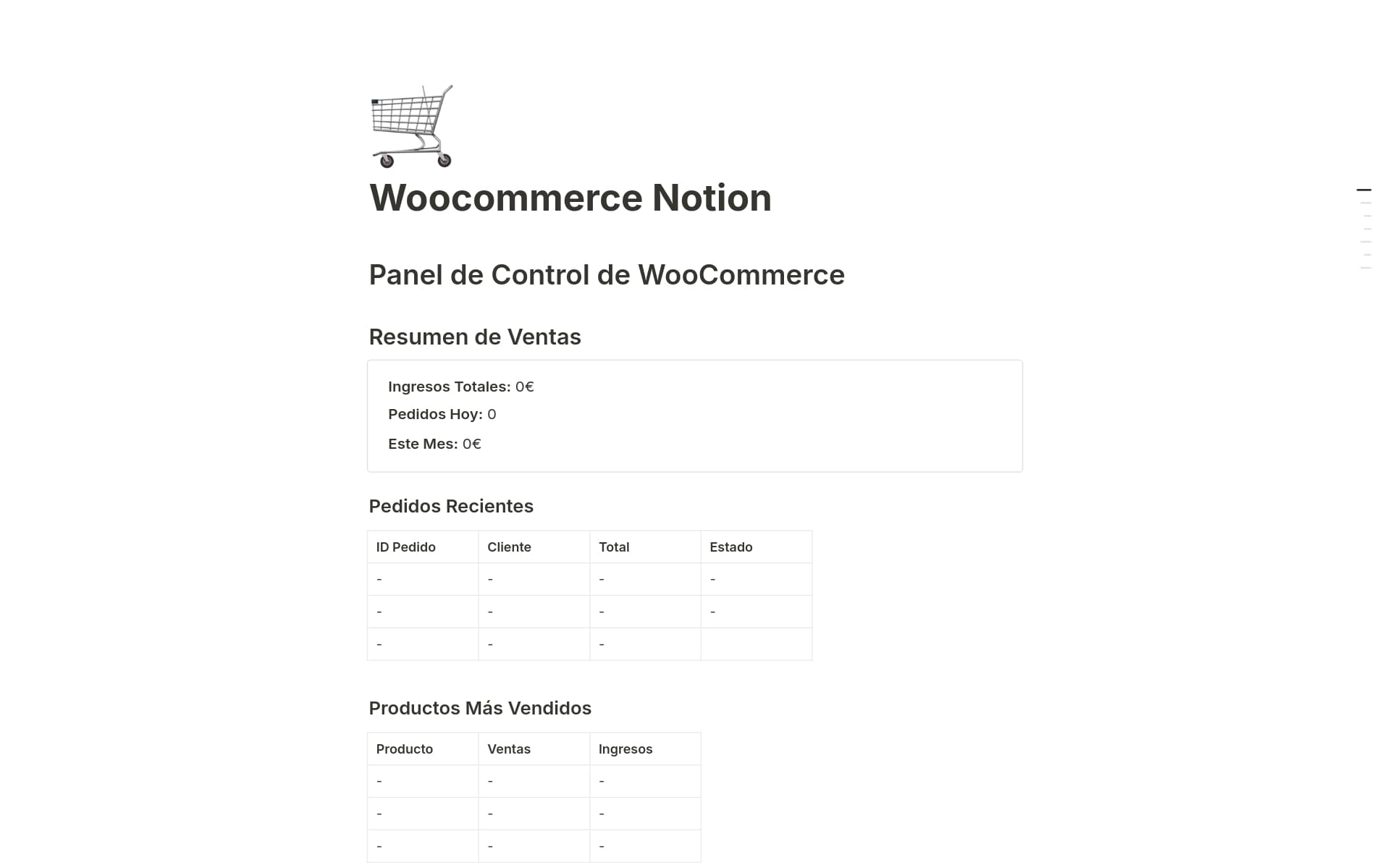 Dynamic Notion dashboard template for WooCommerce: track orders, inventory and customer data all in one place. Perfect for managing and visualizing key e-commerce metrics, boosting productivity, and making data-driven decisions faster!