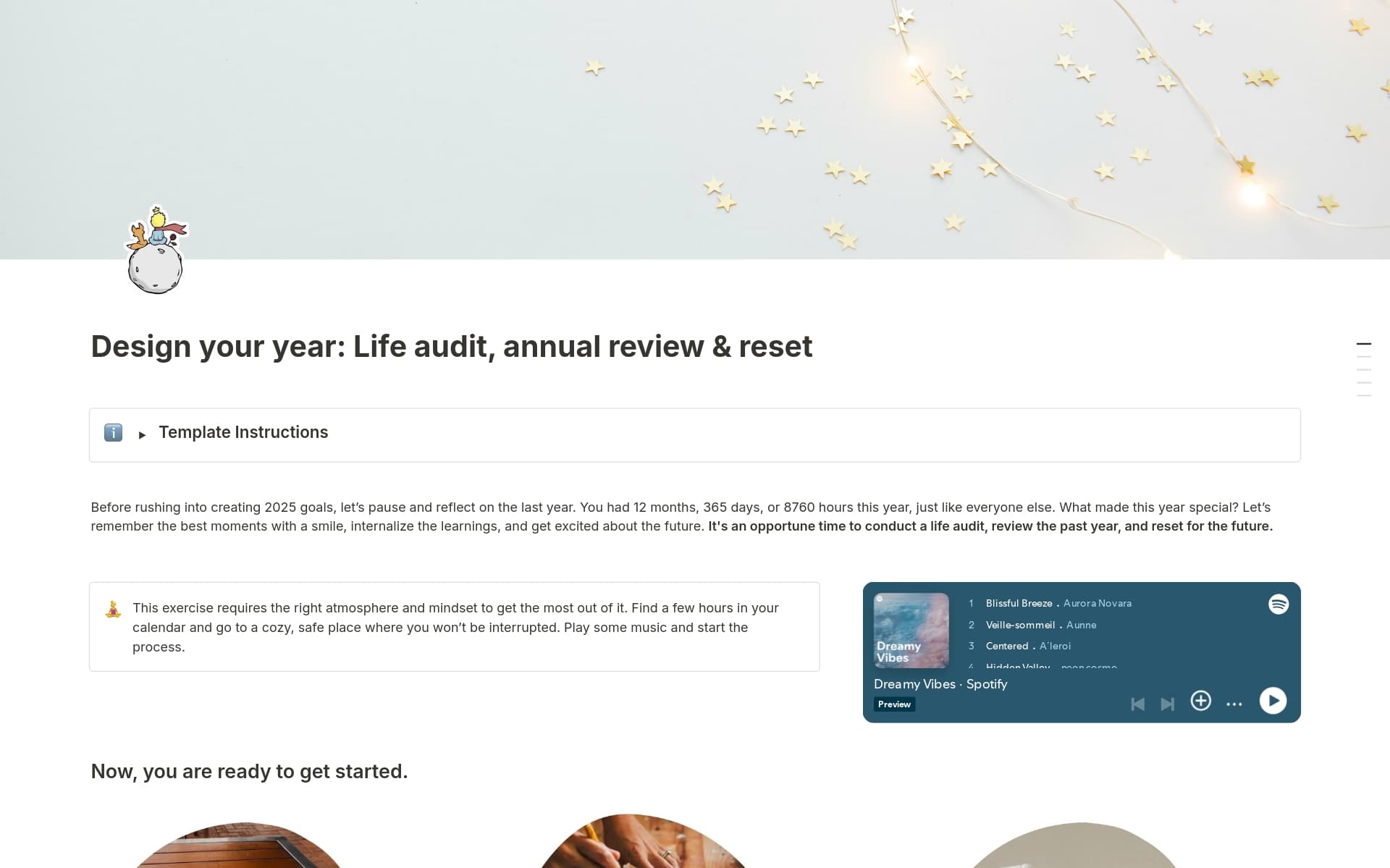 A template preview for New Year Resolution Planner & Goal Setting