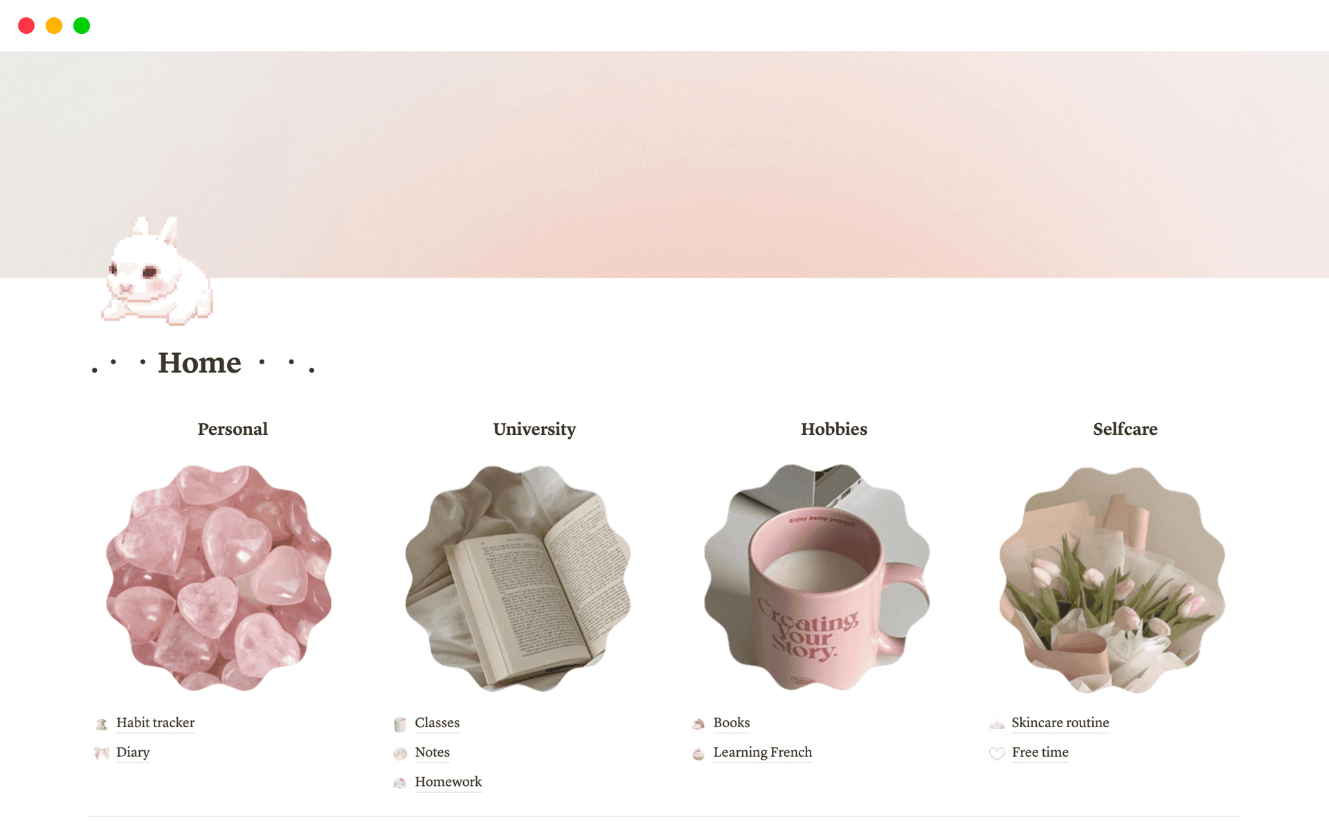 A template preview for Soft home page