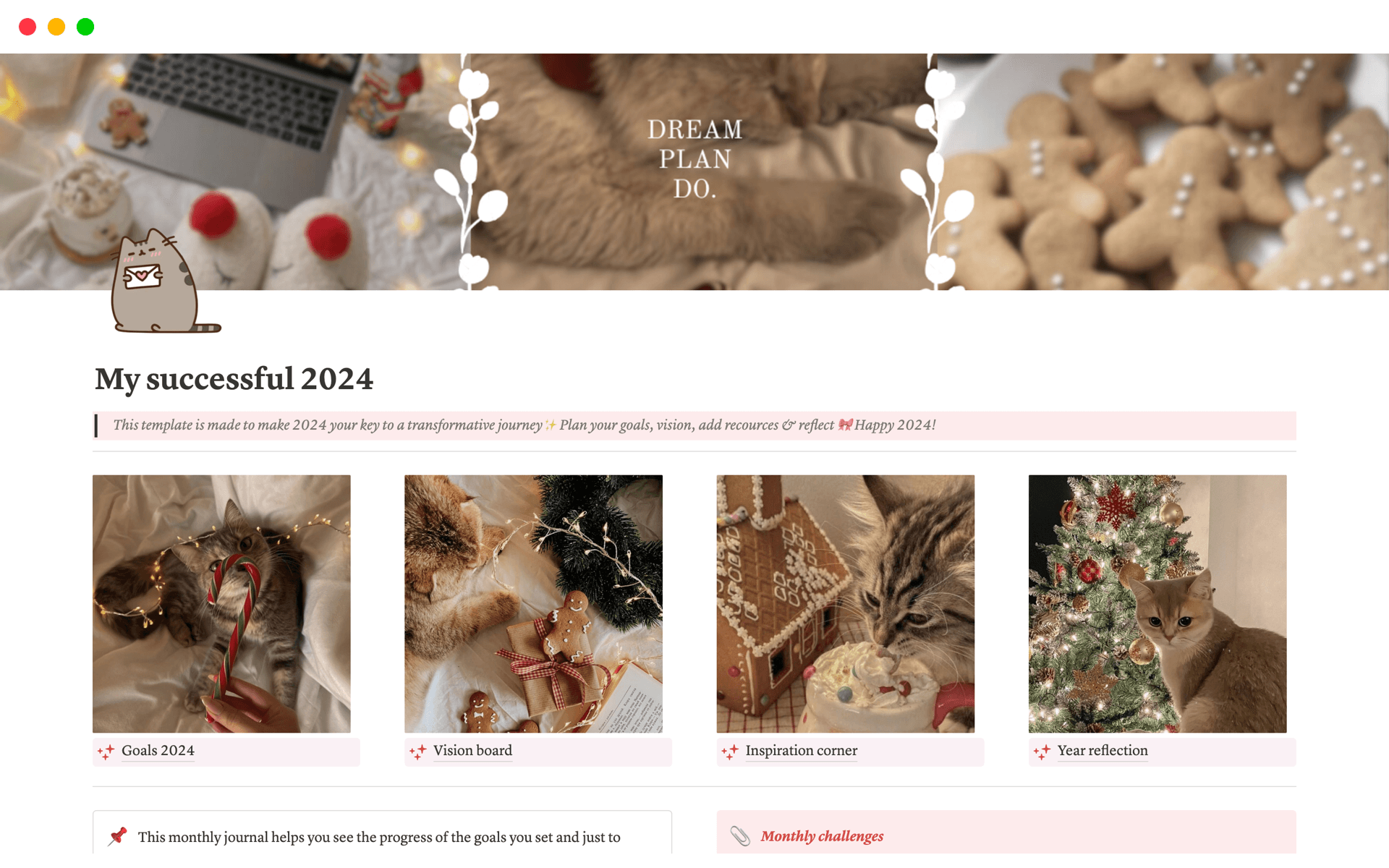 A template preview for My successful 2024