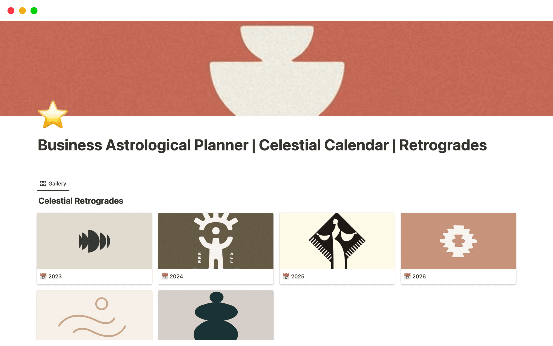 Navigate business decisions and personal growth with an astrological planner tailored to track celestial influences and retrograde cycles.