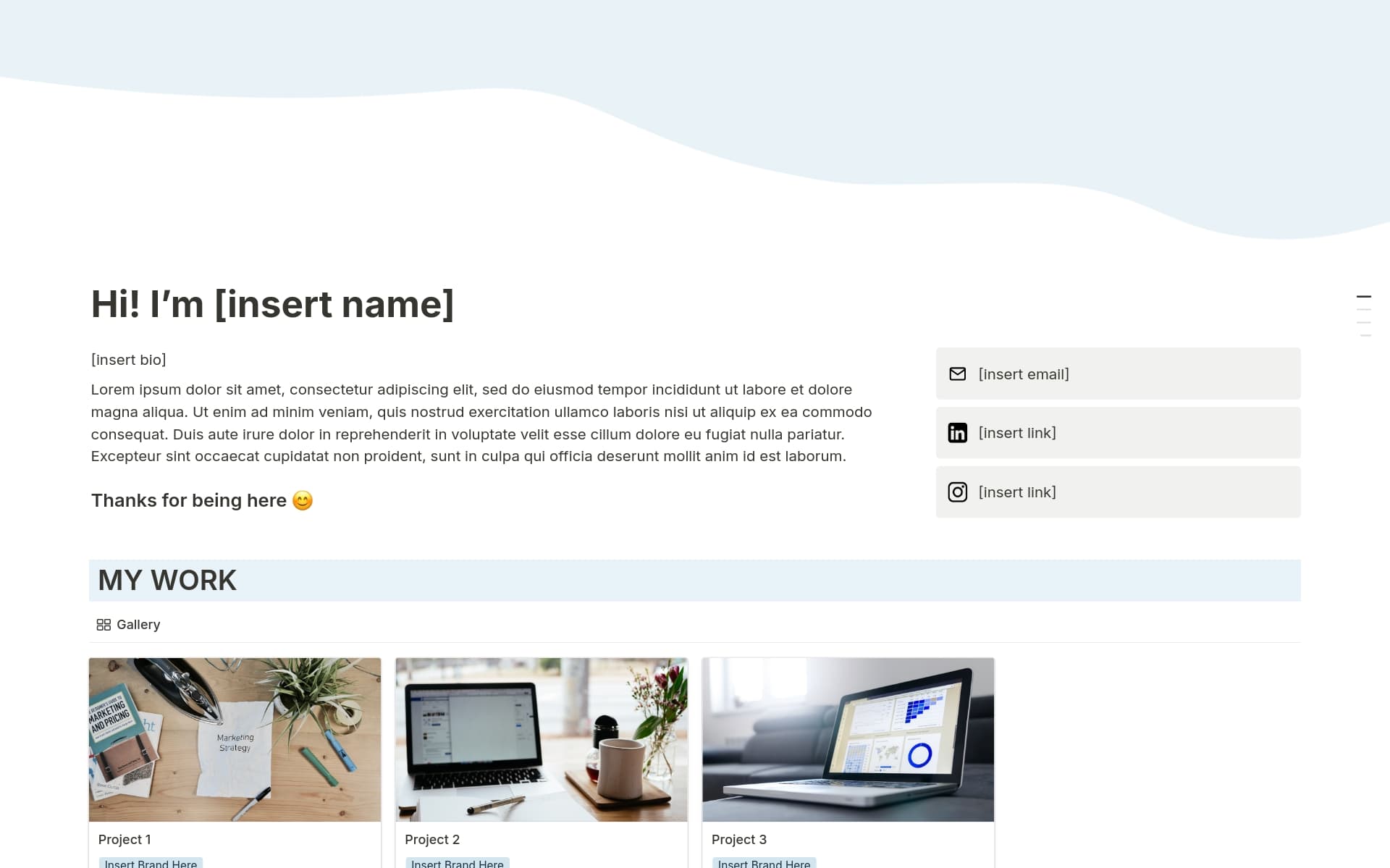 A template preview for Design/Marketing Portfolio Site