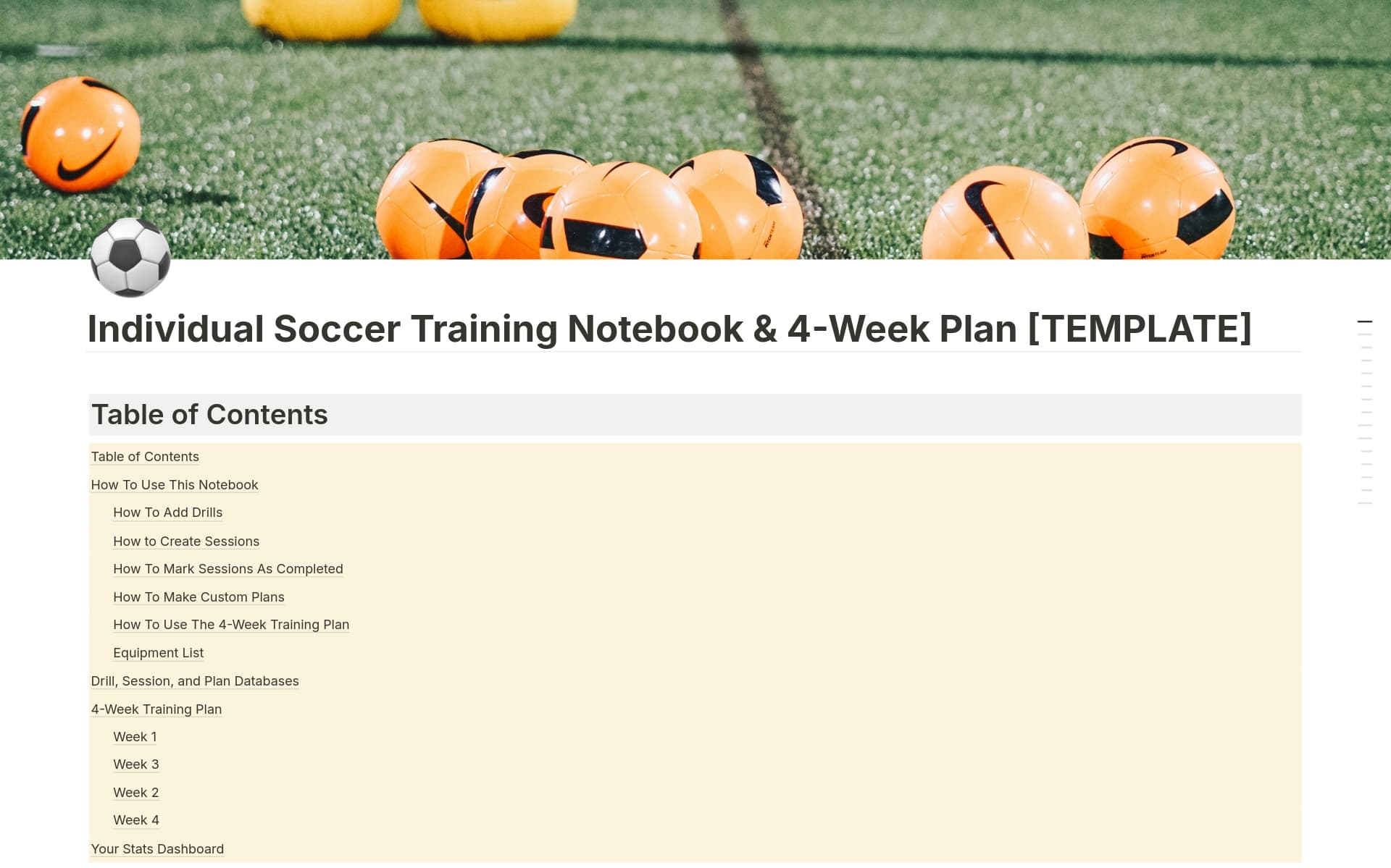 Individual Soccer Training Tracker & 4-Week Plan Template by Oaklyn ...