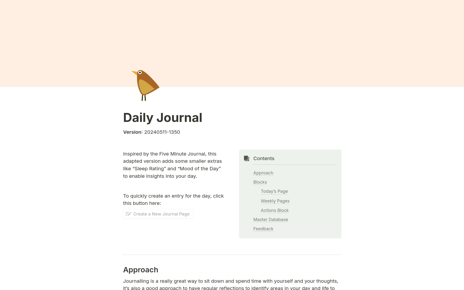 Daily Journal Template | Notion Marketplace
