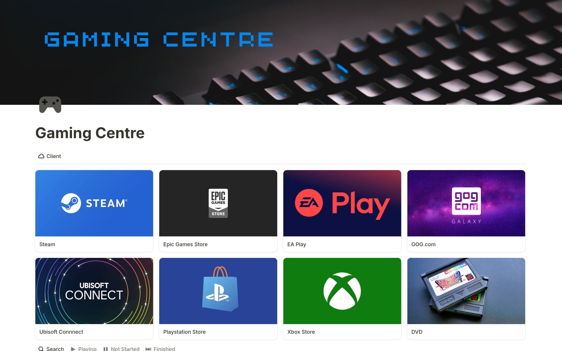 Gaming Centre: Your Ultimate Game Library Template by Damian