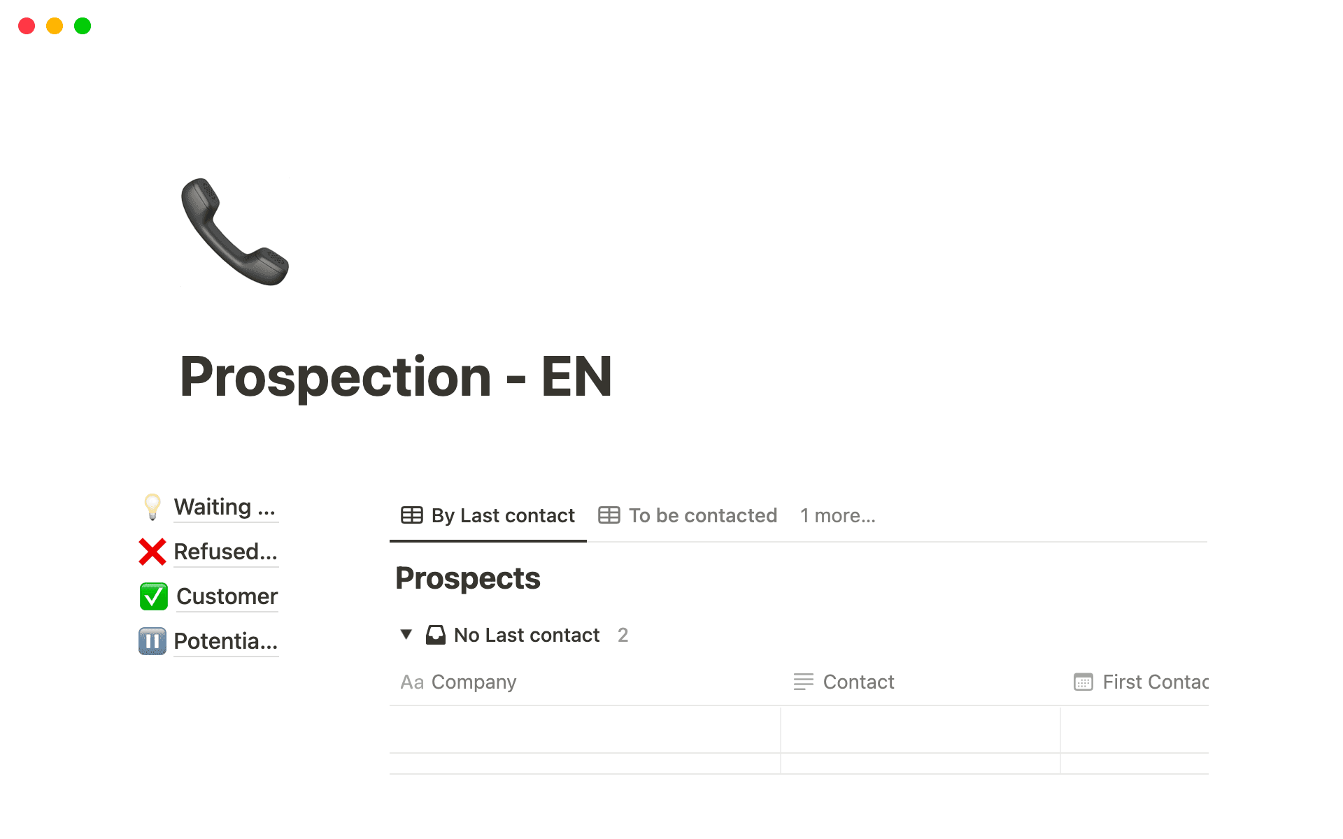 This template will help you manage your business propection.