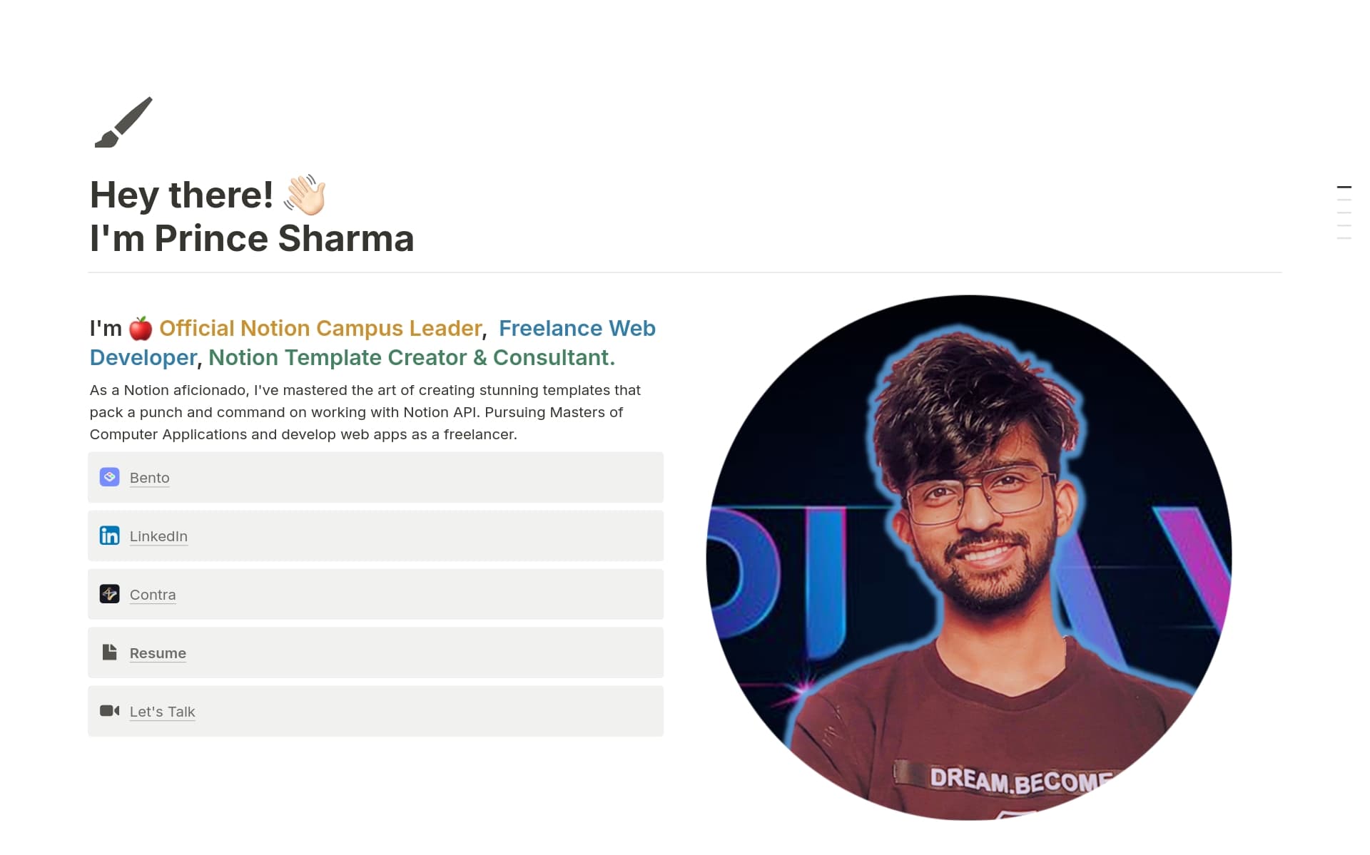 A template preview for Portfolio + Resume