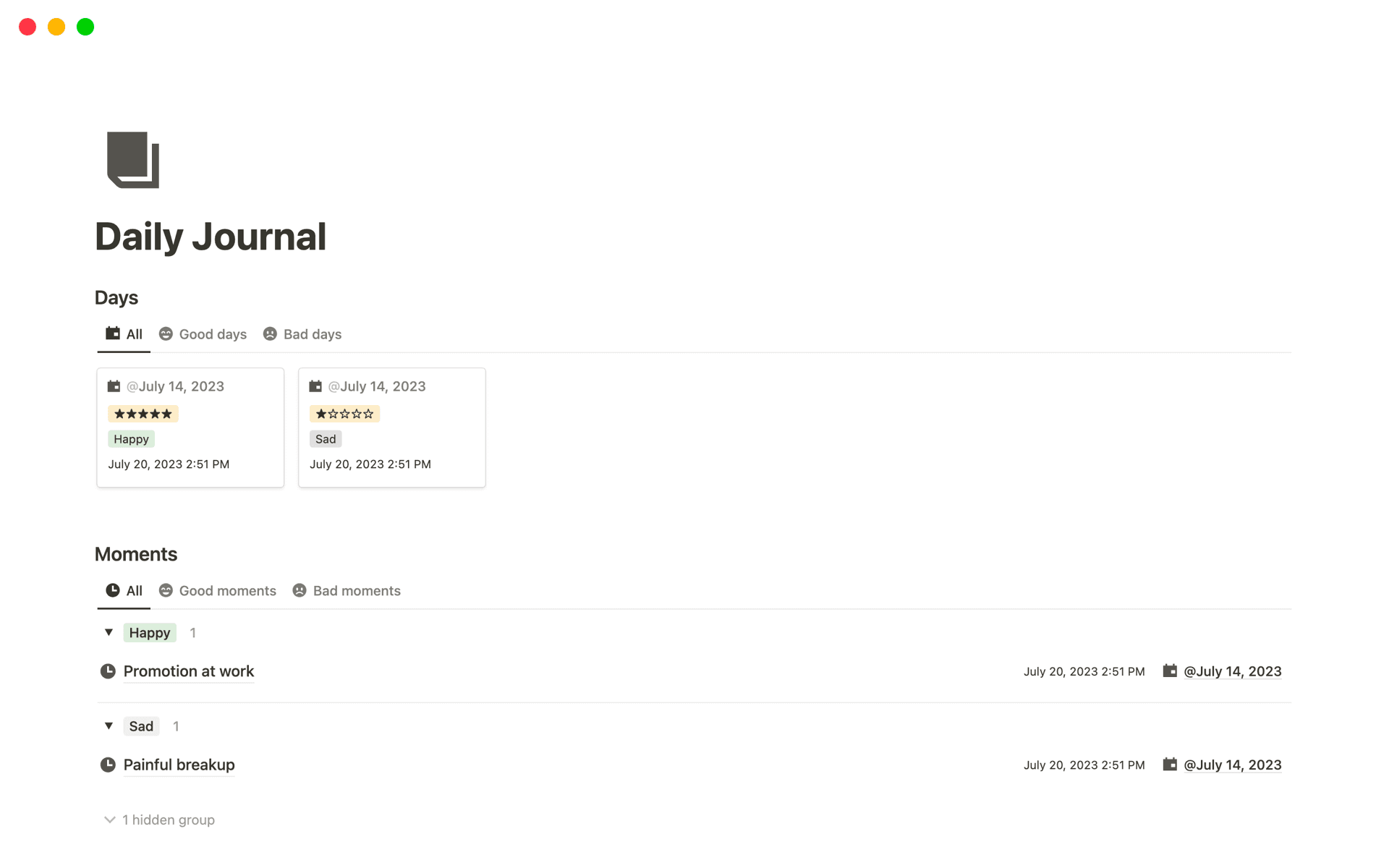 Daily Journal Template Notion Marketplace
