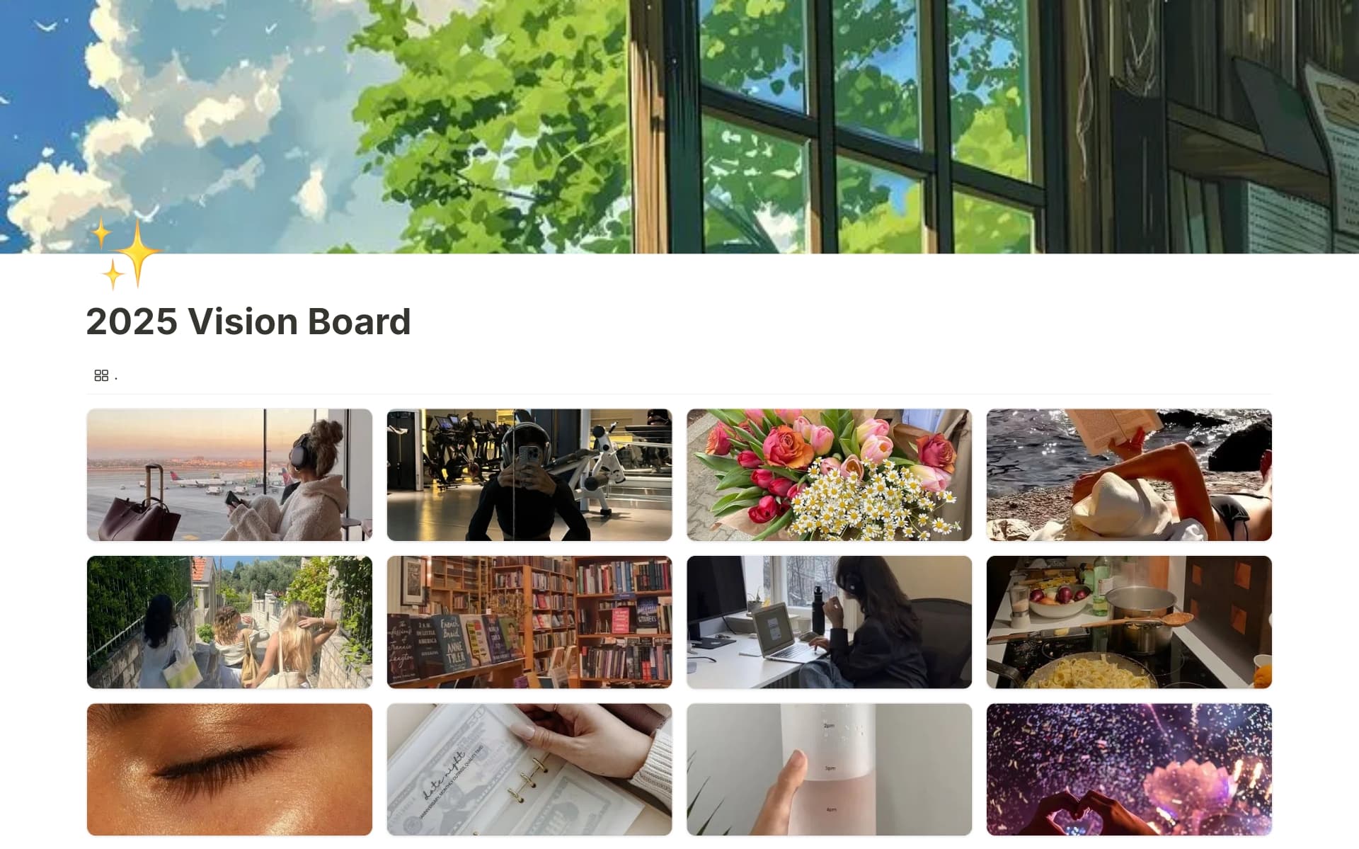 A template preview for 2025 Vision Board