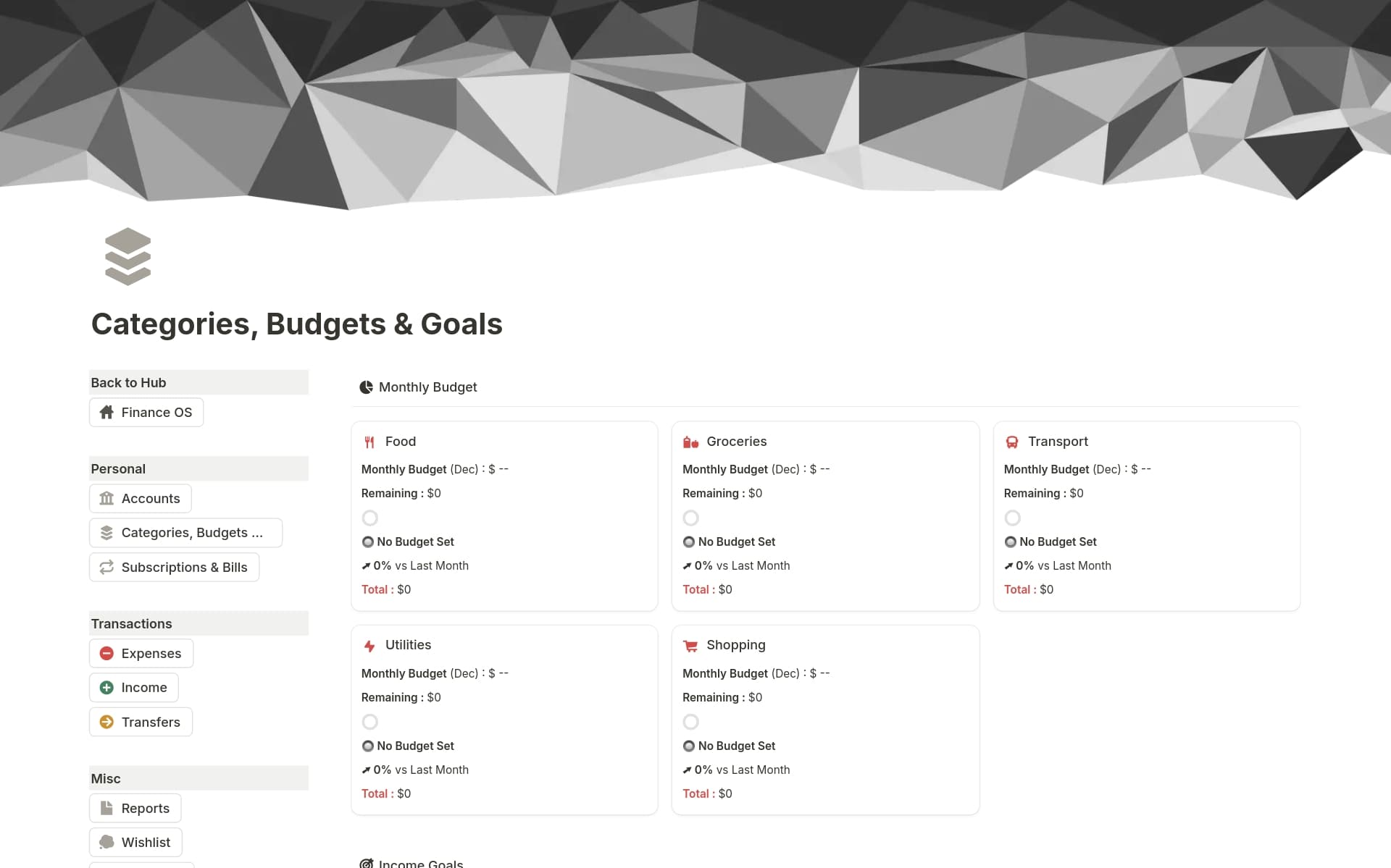 Finance Hub Template by Joash | Notion Marketplace
