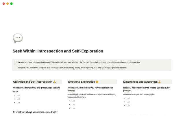 Seek Within: Introspection and Self-Exploration