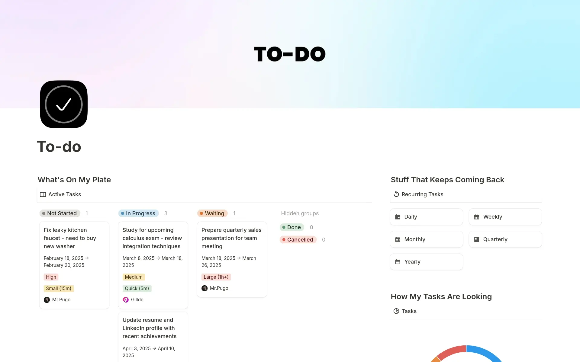 To-do template preview