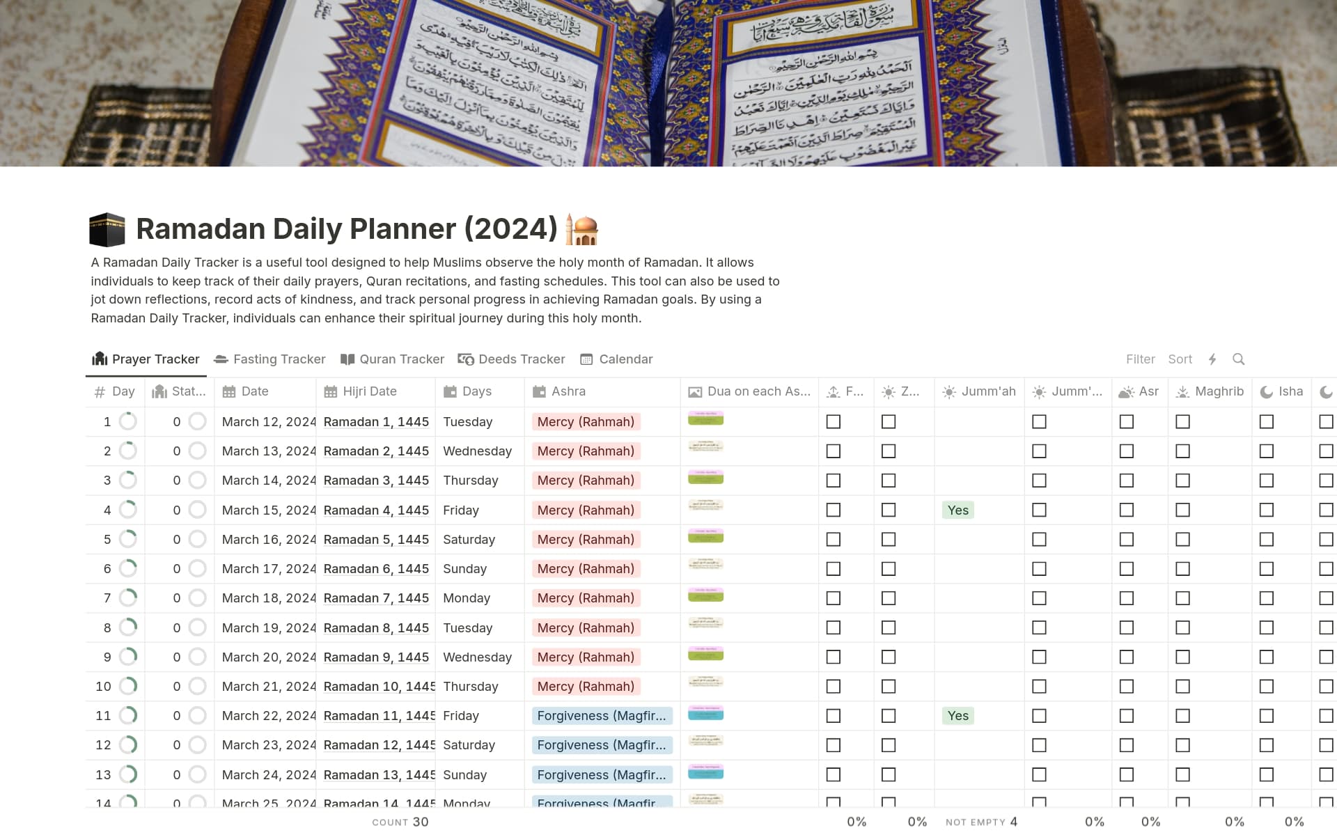 Ramadan Daily Planner 2024 - Main Image