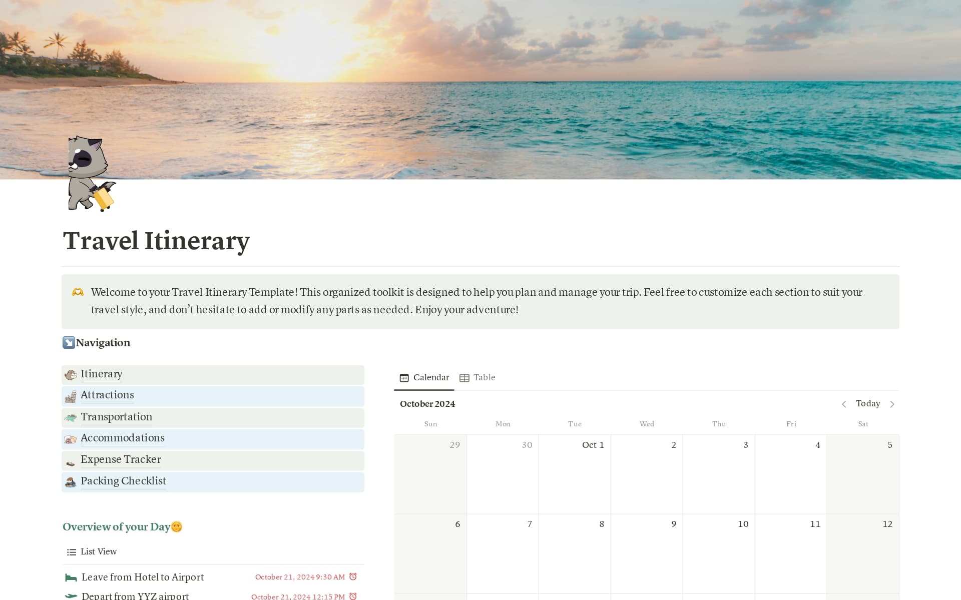 Plan your next adventure with ease using this all-in-one Travel Itinerary Template!!