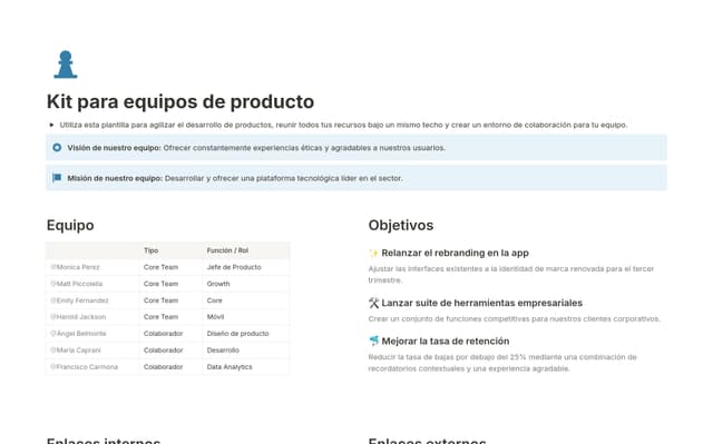 Kit para equipos de producto