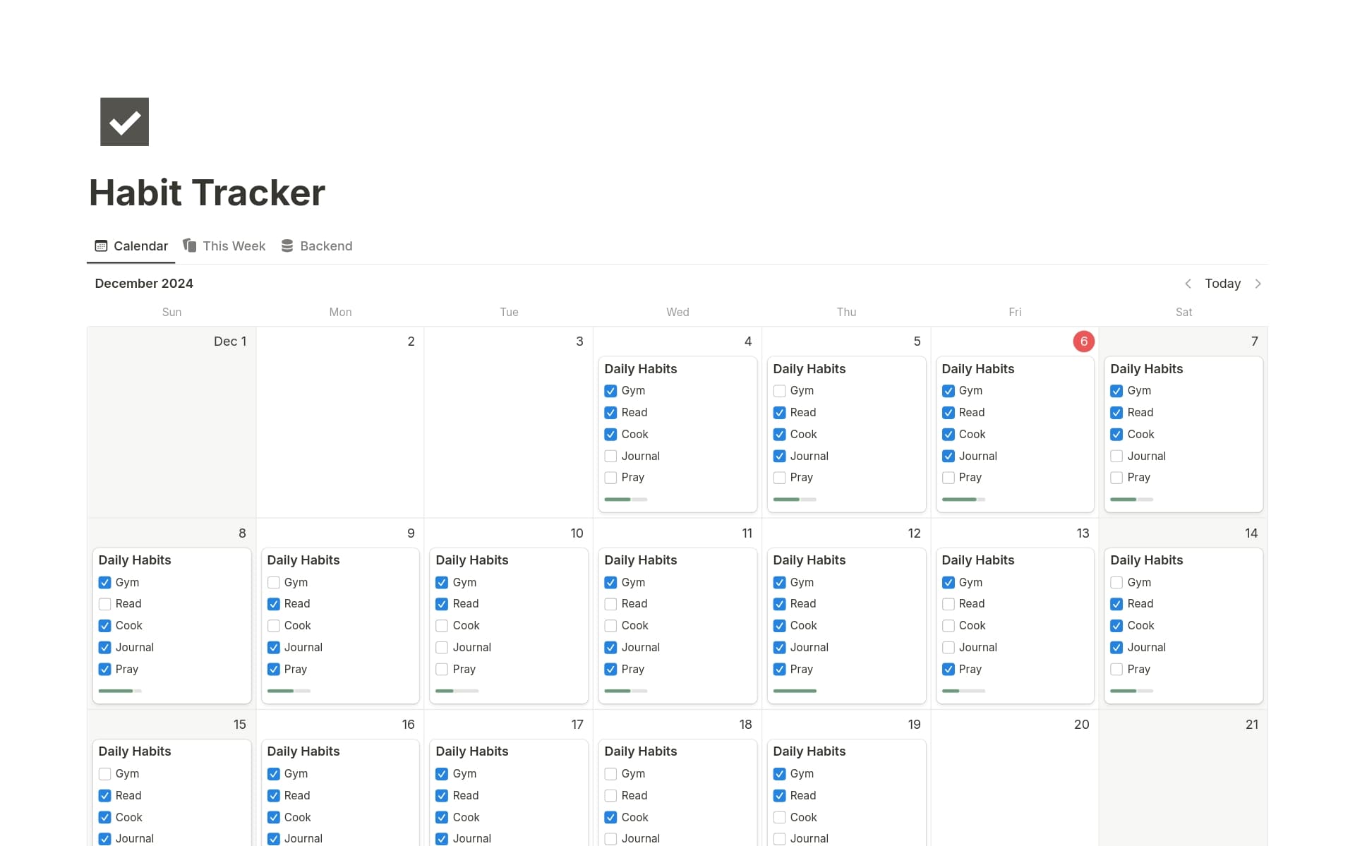 Helps you stay motivated and track daily progress toward forming positive habits.