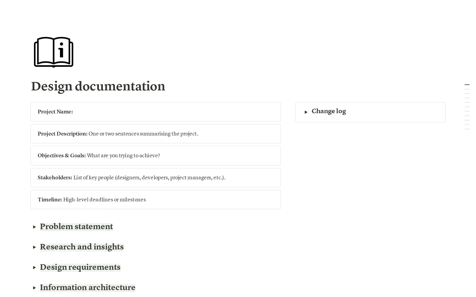 A template preview for UX/UI Case Study - Design Documentation
