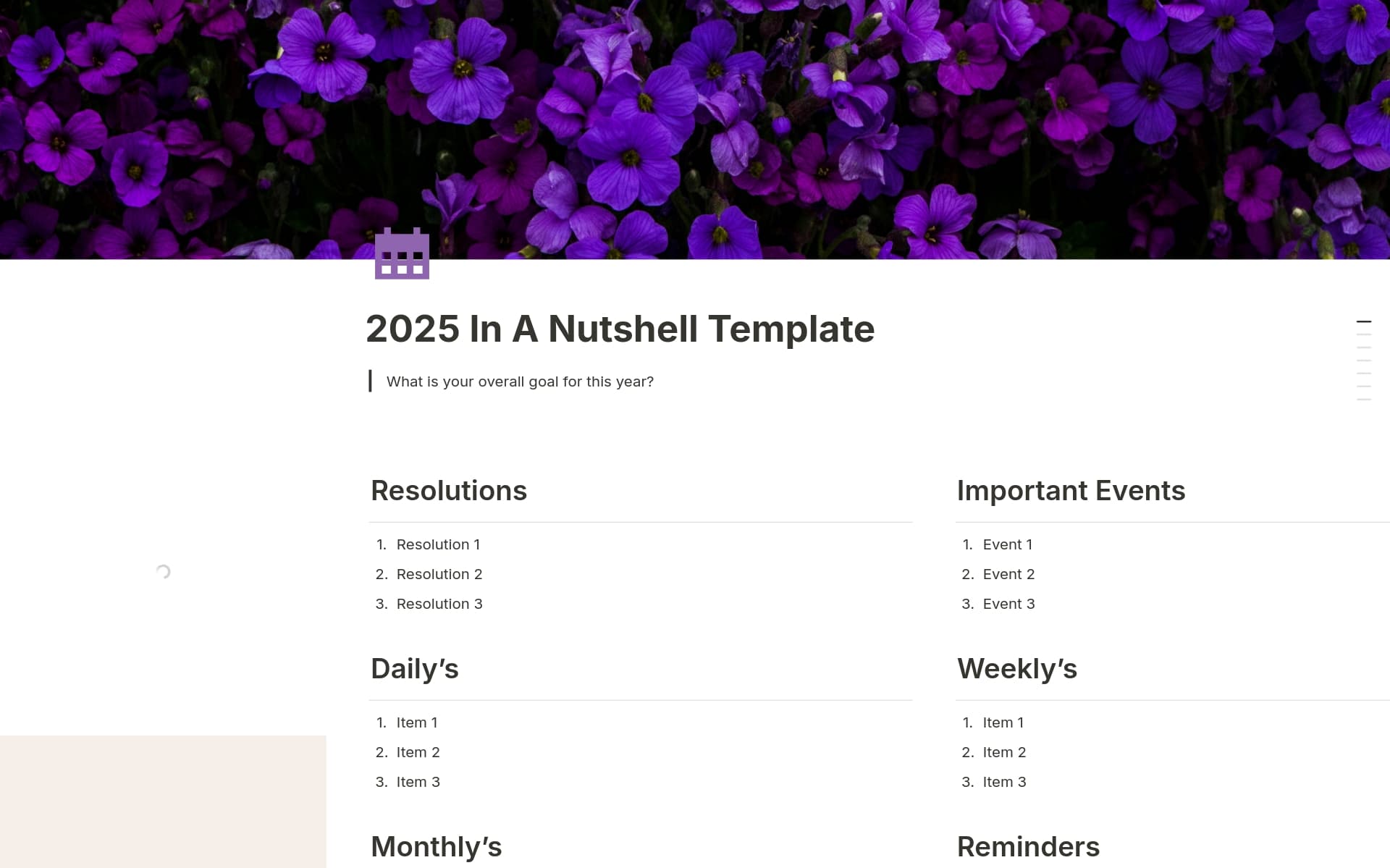 2025 In A Nutshell Template | Notion Marketplace