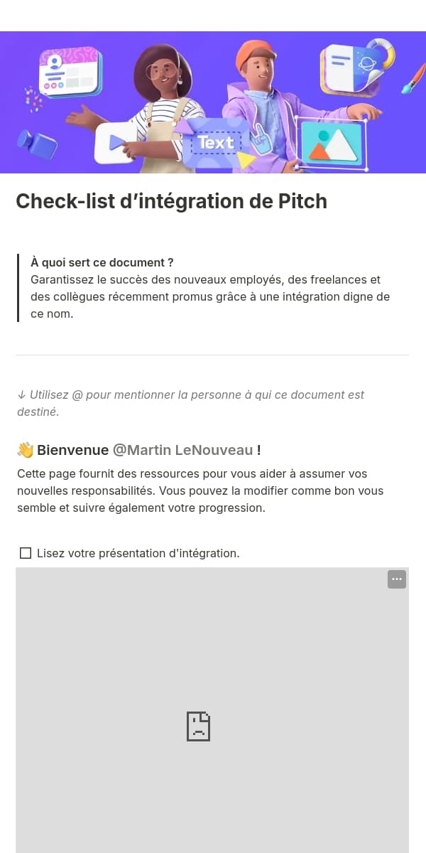 Une capture d’écran de l’application mobile de Notion