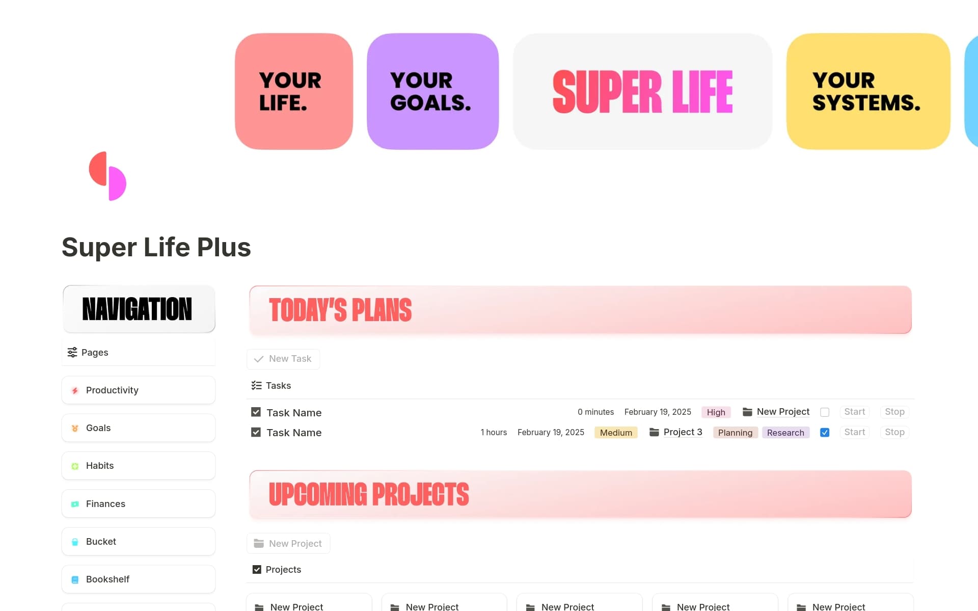 Super Life Plus template preview