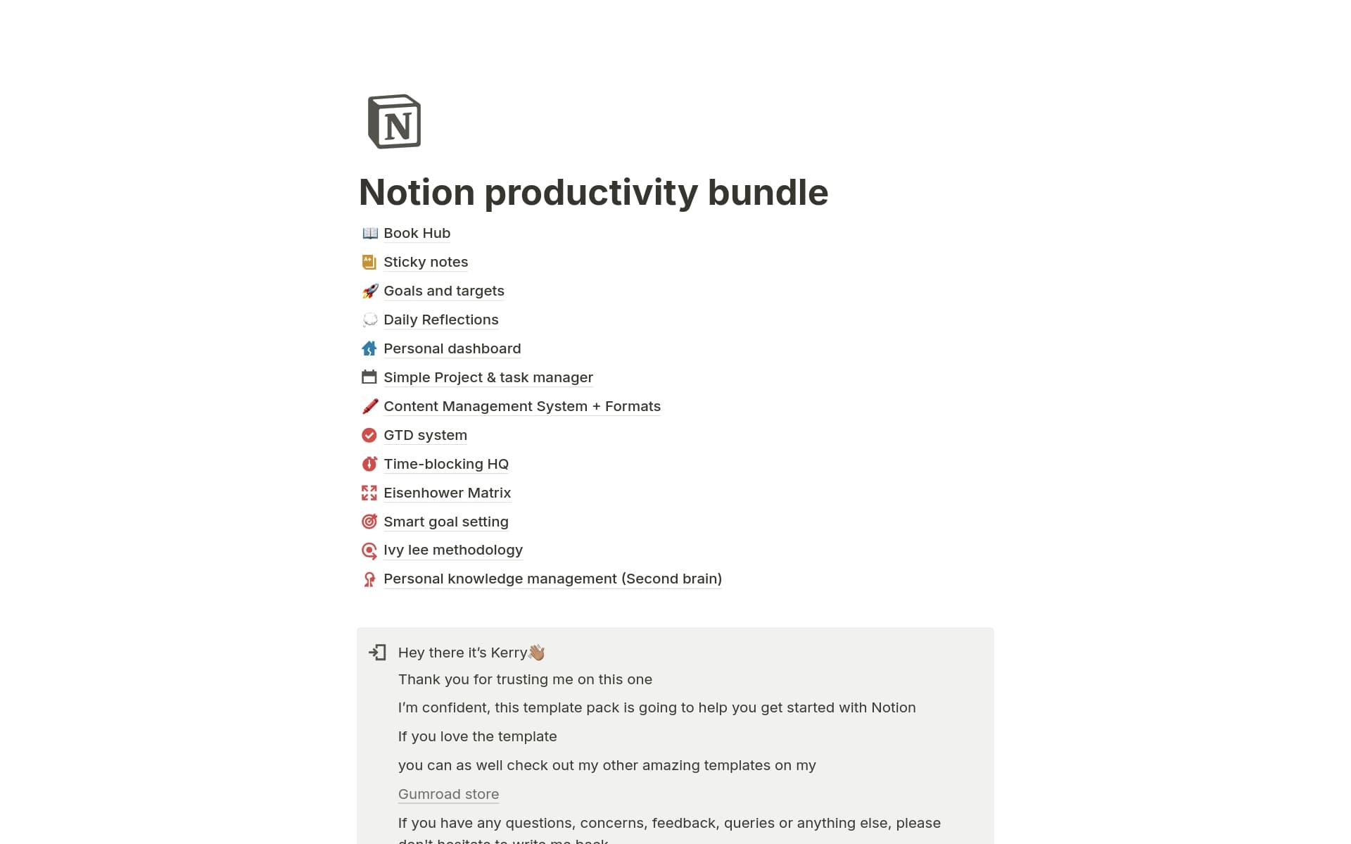 A template preview for Aesthetic beginners pack