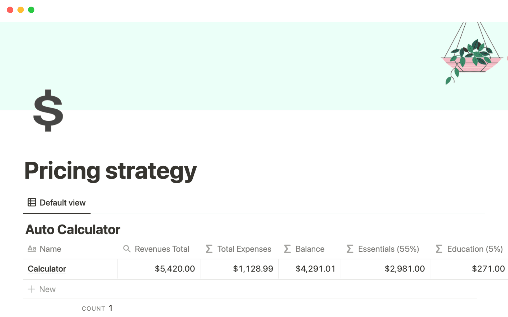 Helps freelancers calculate their prices and see and overview of their income and expenses.