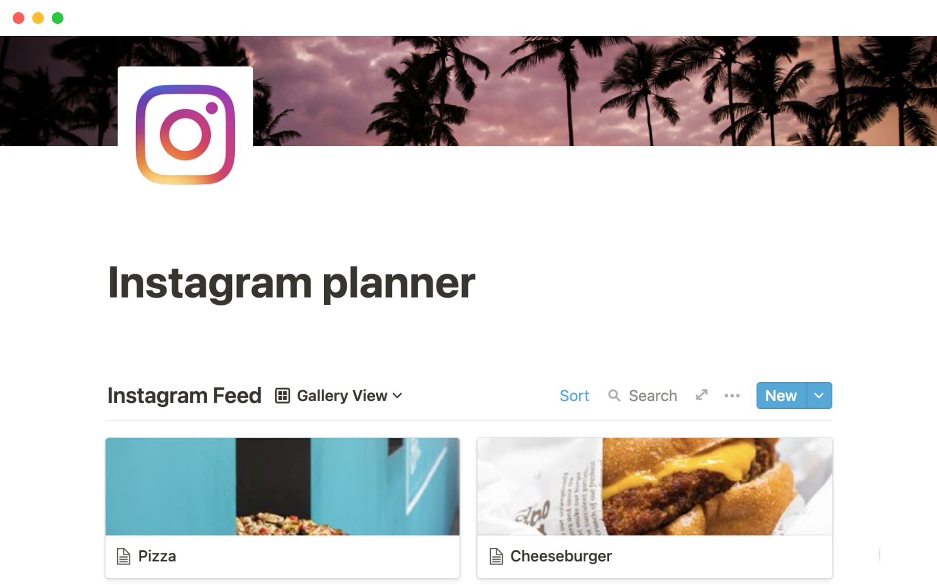 Use this template to add and sheduele your instagram posts.