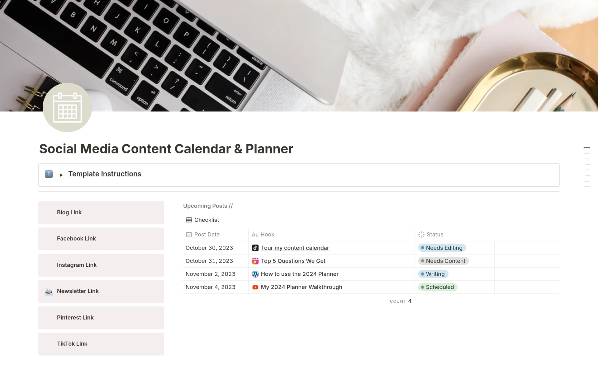 Transform your social media game with our innovative content calendar and planner. Define goals, plan seamlessly, and review performance effortlessly. Elevate your online presence today! ๐