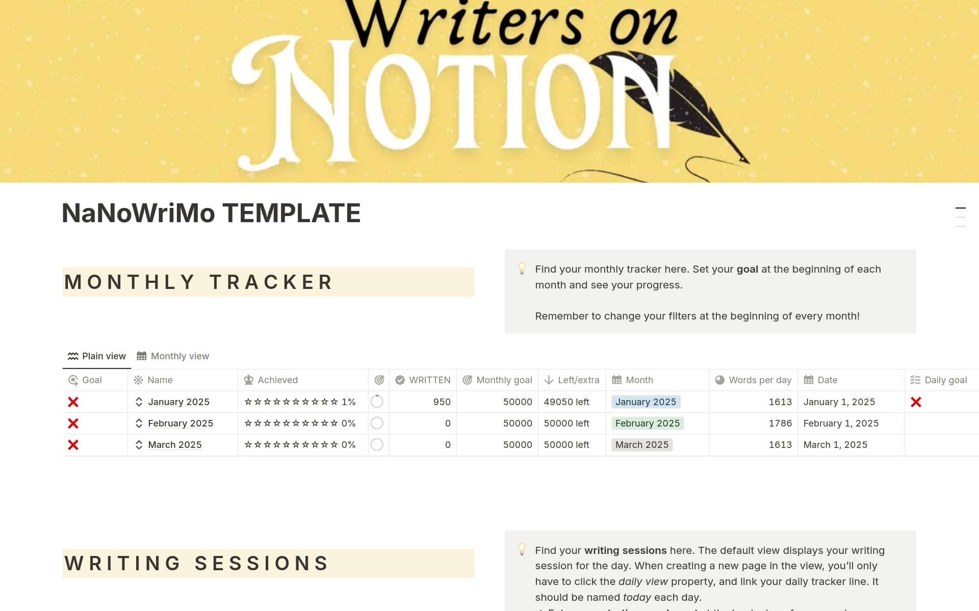 NanoWrimo like Template By Writers on Ntion Notion Marketplace nanowrimo-like-template-by-writers-on-ntion-notion-marketplace