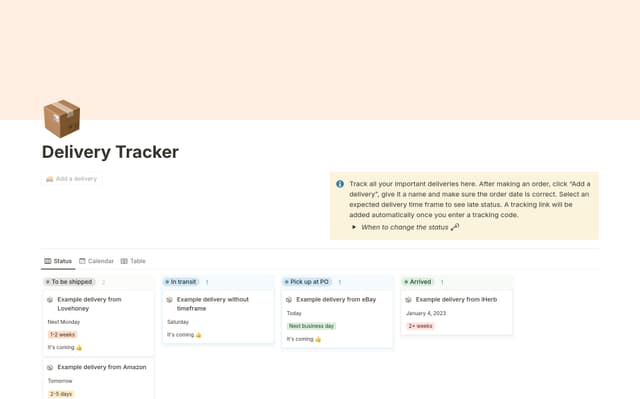 Delivery Tracker