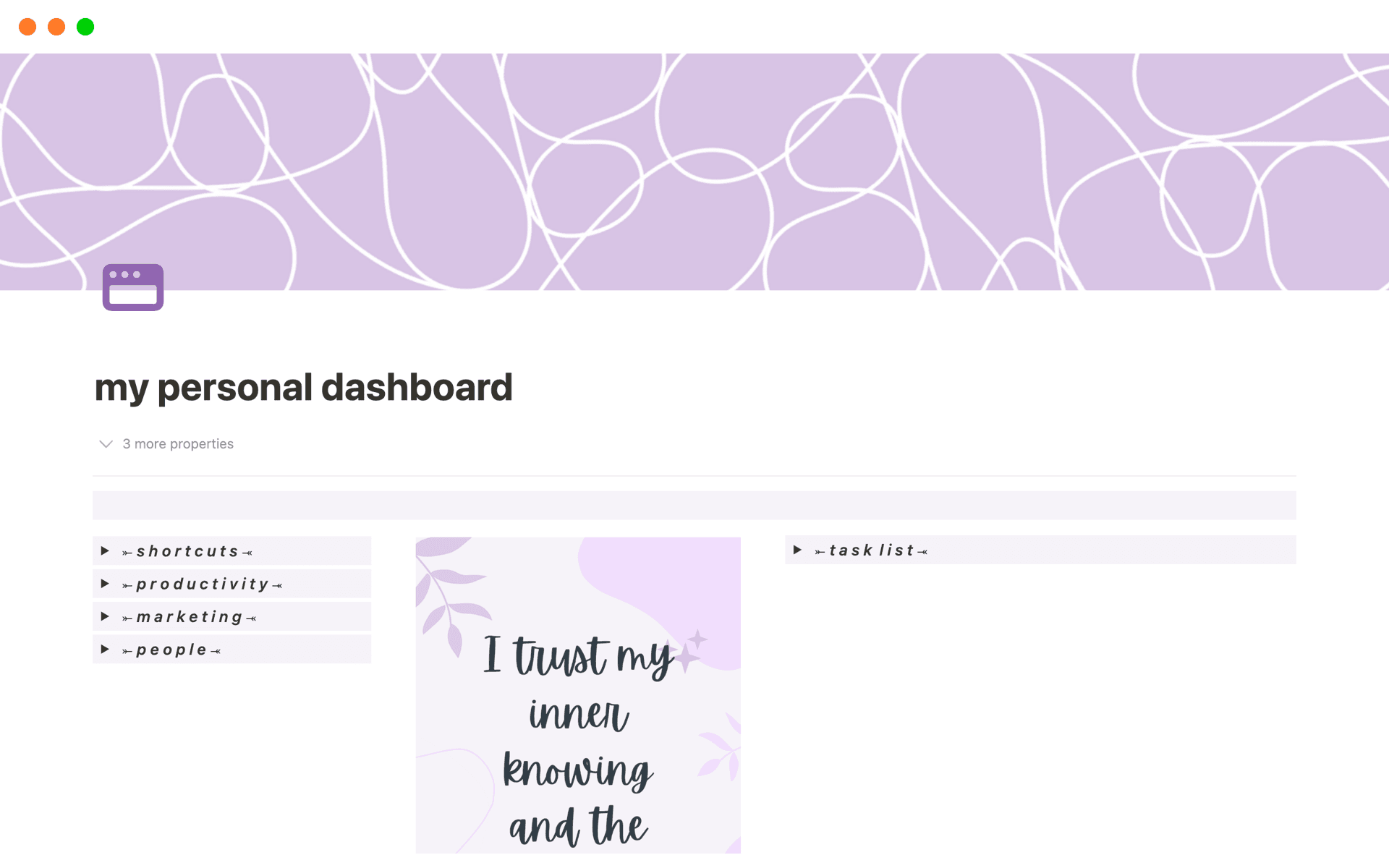 A dashboard for keeping track of all your business things