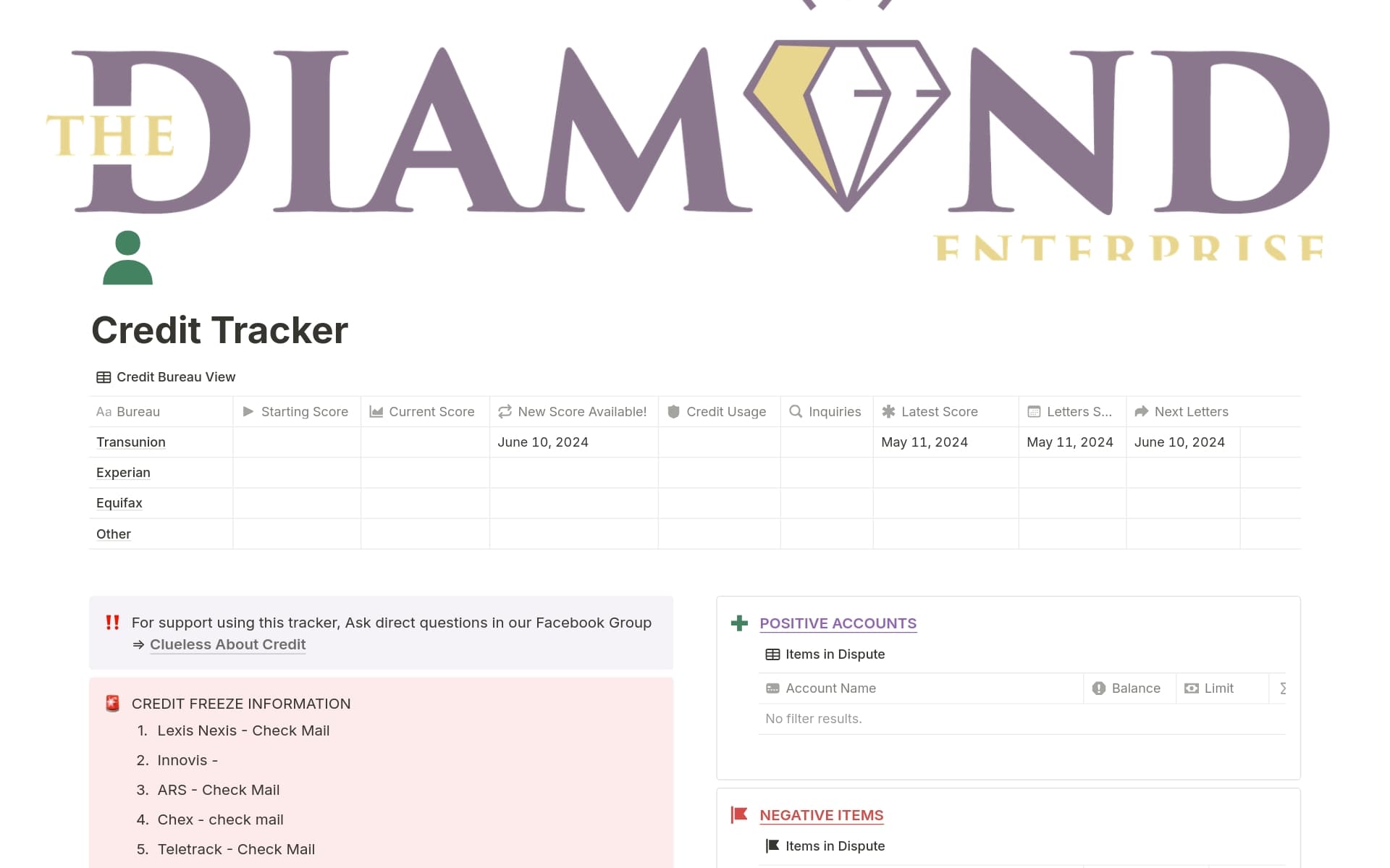 Fixing your credit just became easier! Use this tracker to stay up to date with your scores, disputes, and pins with this tracker that has built in reminders for your next letters!