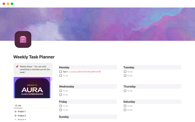Weekly Task Planner