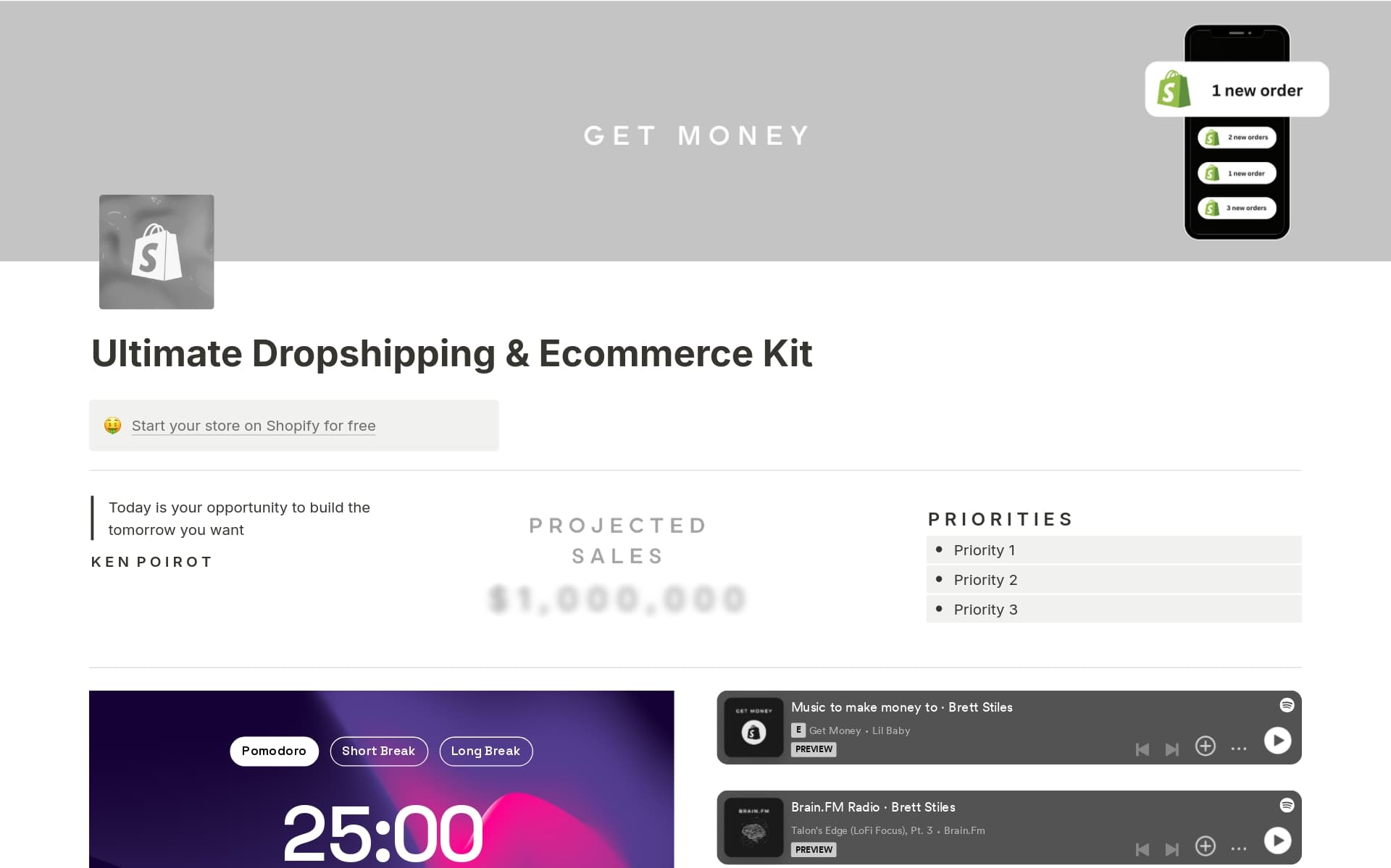 Ultimate Dropshipping & Ecommerce Kit Template by bstiles | Notion