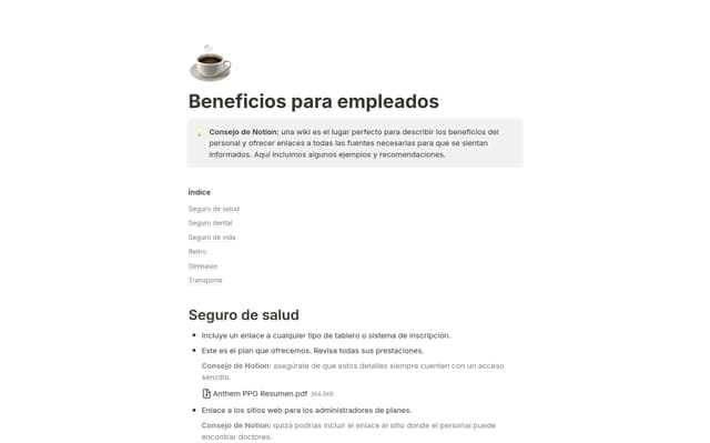 Beneficios de empleados